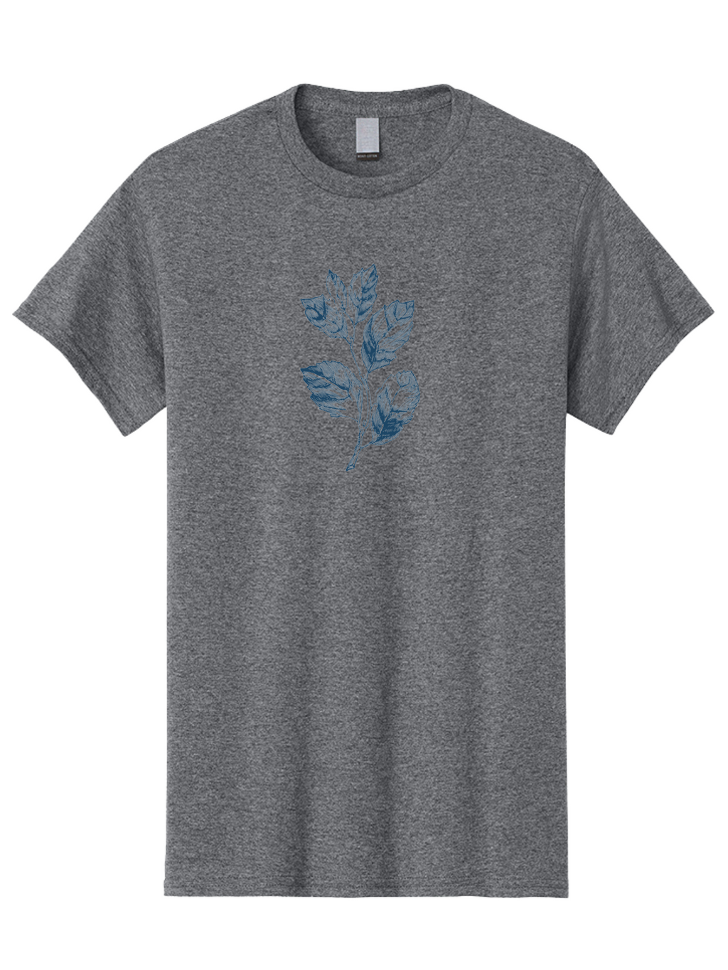 Leaves Men'S Graphic Tee, 100% Cotton, Comfortable Casual Summer Wear, Machine Washable, Leafy Branch, Artistic Illustration, Botanical Art, Leafy Greens, Nature-Inspired, Detailed Drawing, Stylized Foliage, Vibrant Leaf Aae153