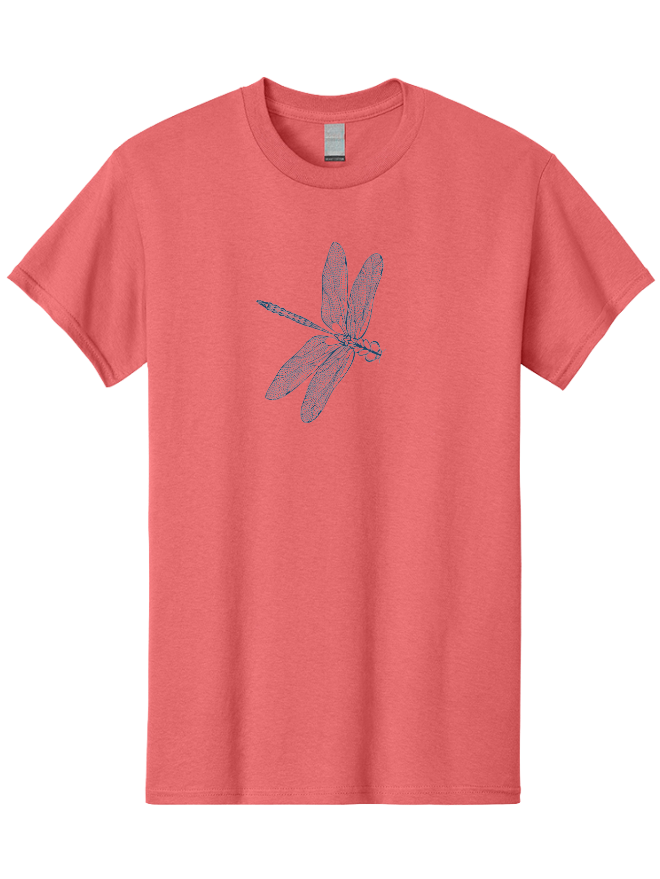 Botanical Dragonfly Art Men'S Graphic Tee, 100% Cotton, Comfortable Casual Summer Wear, Machine Washable, Dragonfly, Delicate Wings, Intricate Design, Abstract Art, Insect Illustration, Detailed Drawing, Nature-Inspired Aae154