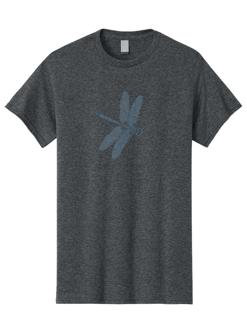 Botanical Dragonfly Art Men'S Graphic Tee, 100% Cotton, Comfortable Casual Summer Wear, Machine Washable, Dragonfly, Delicate Wings, Intricate Design, Abstract Art, Insect Illustration, Detailed Drawing, Nature-Inspired Aae154