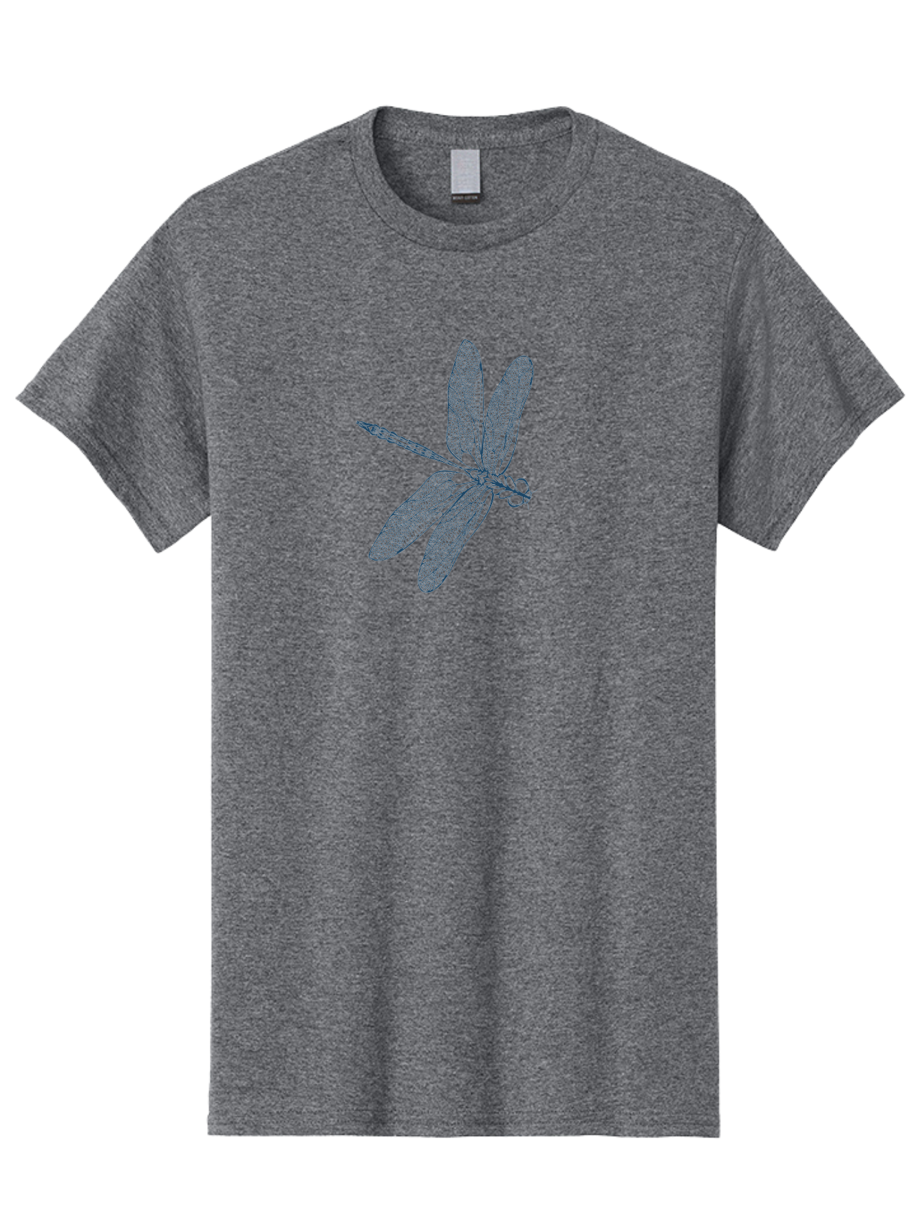Botanical Dragonfly Art Men'S Graphic Tee, 100% Cotton, Comfortable Casual Summer Wear, Machine Washable, Dragonfly, Delicate Wings, Intricate Design, Abstract Art, Insect Illustration, Detailed Drawing, Nature-Inspired Aae154