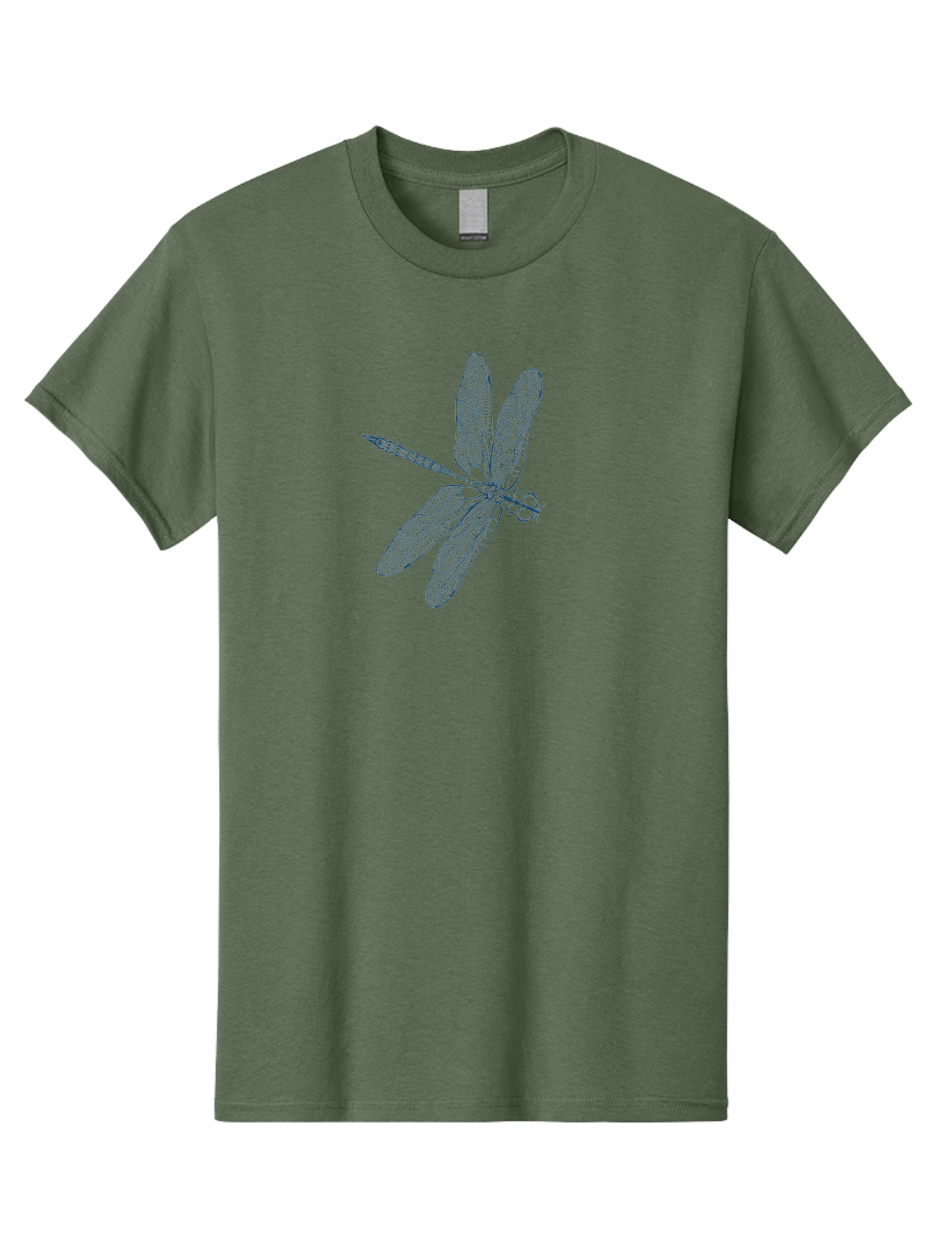 Botanical Dragonfly Art Men'S Graphic Tee, 100% Cotton, Comfortable Casual Summer Wear, Machine Washable, Dragonfly, Delicate Wings, Intricate Design, Abstract Art, Insect Illustration, Detailed Drawing, Nature-Inspired Aae154