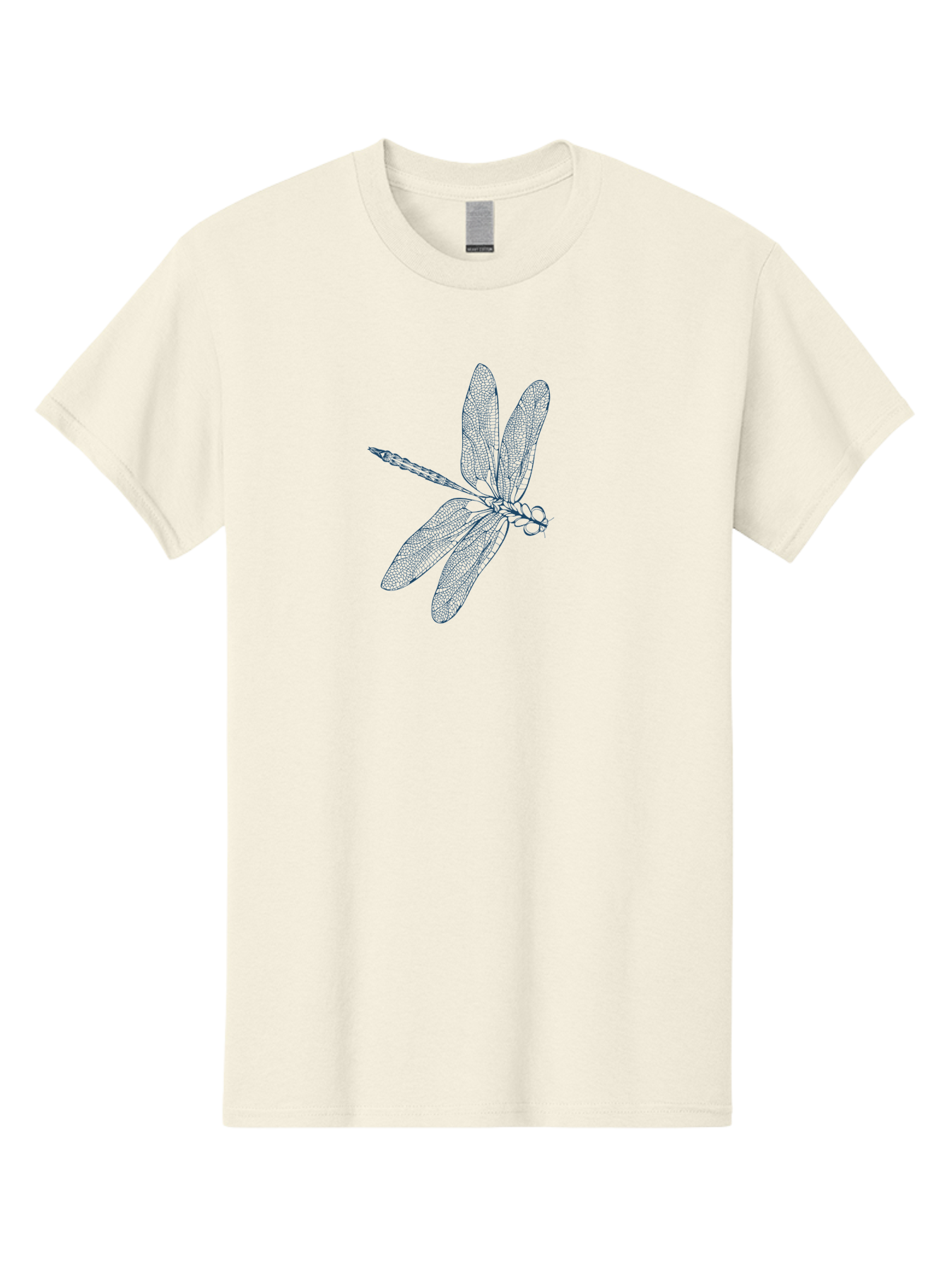 Botanical Dragonfly Art Men'S Graphic Tee, 100% Cotton, Comfortable Casual Summer Wear, Machine Washable, Dragonfly, Delicate Wings, Intricate Design, Abstract Art, Insect Illustration, Detailed Drawing, Nature-Inspired Aae154
