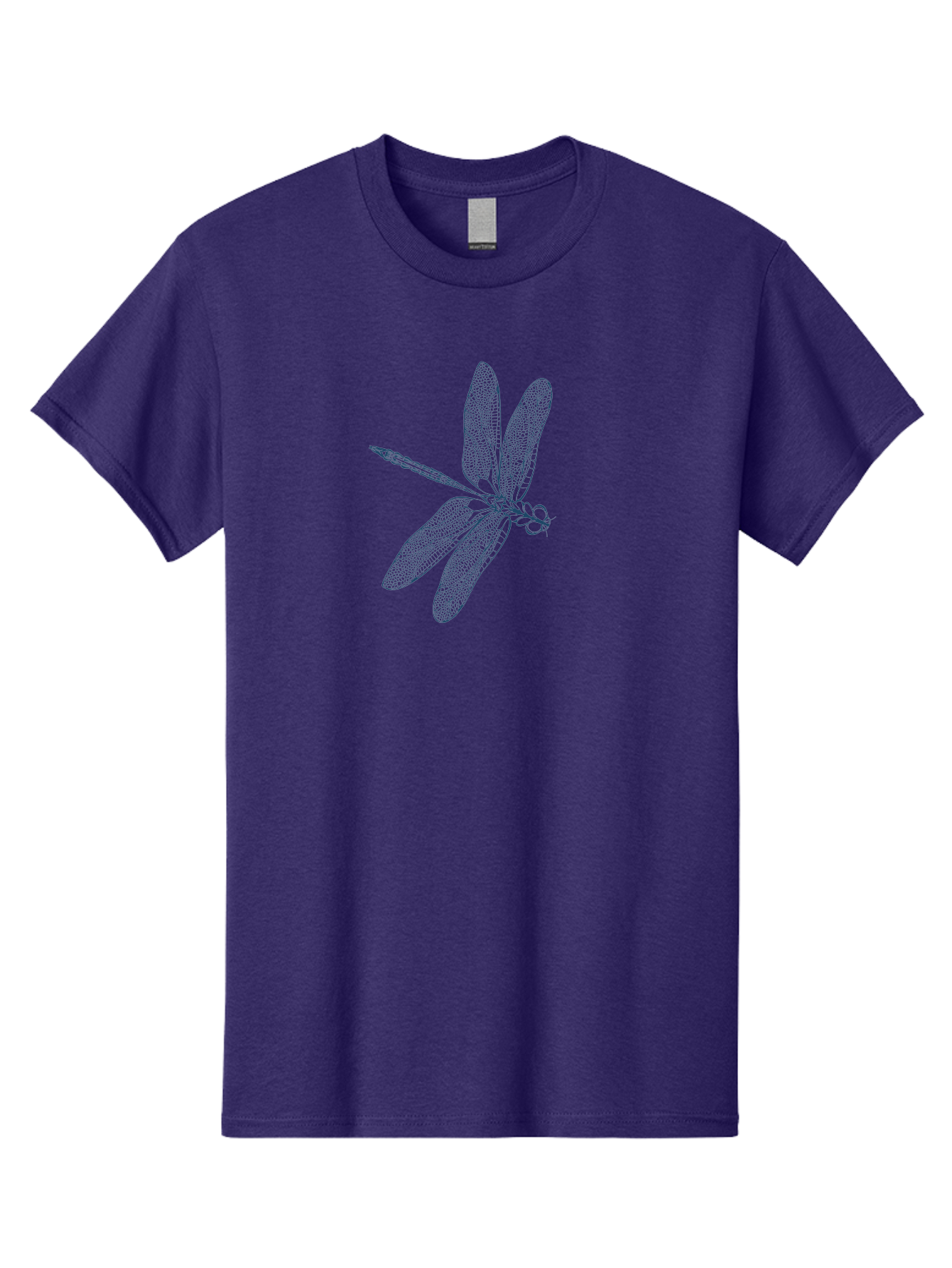 Botanical Dragonfly Art Men'S Graphic Tee, 100% Cotton, Comfortable Casual Summer Wear, Machine Washable, Dragonfly, Delicate Wings, Intricate Design, Abstract Art, Insect Illustration, Detailed Drawing, Nature-Inspired Aae154