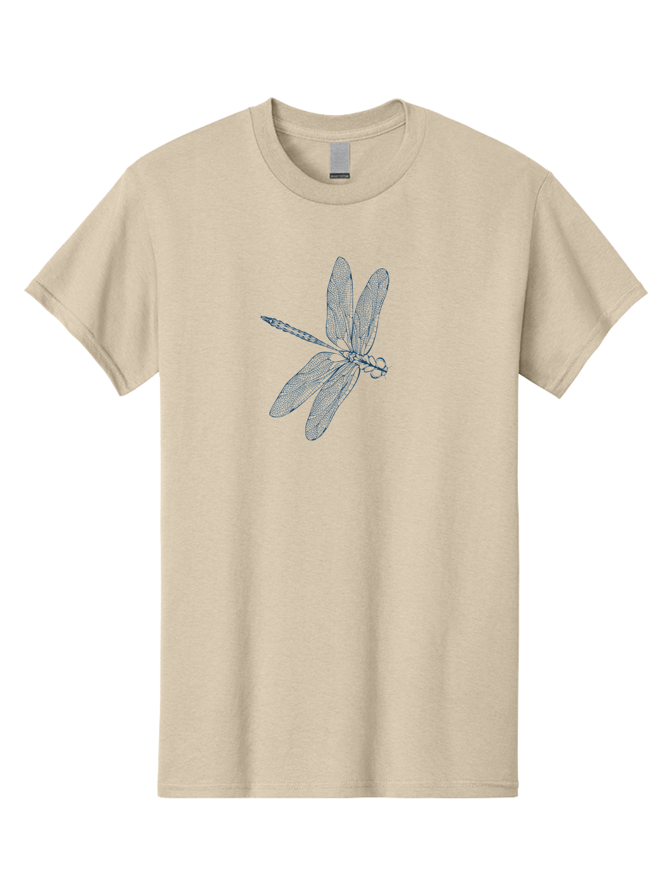 Botanical Dragonfly Art Men'S Graphic Tee, 100% Cotton, Comfortable Casual Summer Wear, Machine Washable, Dragonfly, Delicate Wings, Intricate Design, Abstract Art, Insect Illustration, Detailed Drawing, Nature-Inspired Aae154