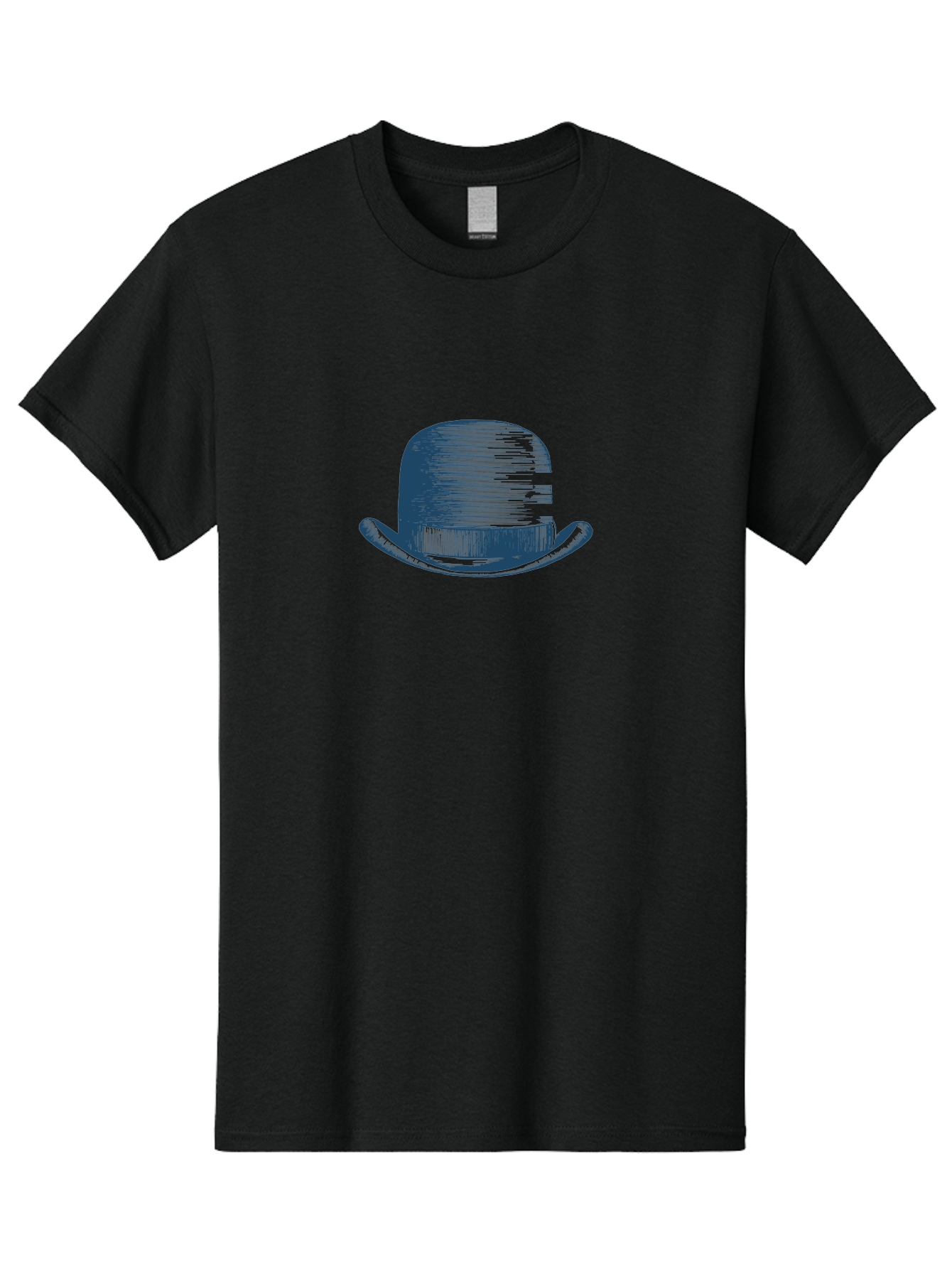 Bowler-Hat Men'S Graphic Tee, 100% Cotton, Comfortable Casual Summer Wear, Machine Washable, Bowler Hat, Classic Fashion, Vintage Style, Gentleman'S Accessory, Luxury Hat, Iconic Design, Retro Charm Aae156
