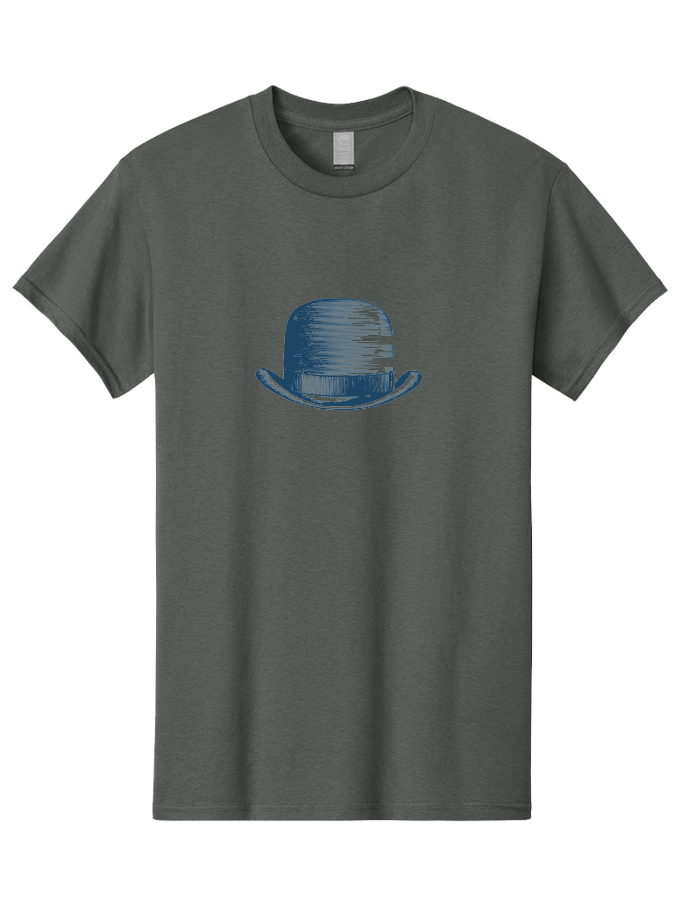 Bowler-Hat Men'S Graphic Tee, 100% Cotton, Comfortable Casual Summer Wear, Machine Washable, Bowler Hat, Classic Fashion, Vintage Style, Gentleman'S Accessory, Luxury Hat, Iconic Design, Retro Charm Aae156