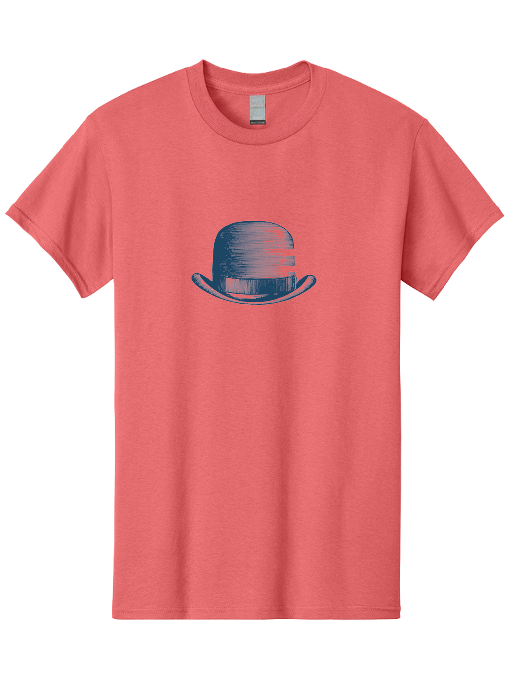 Bowler-Hat Men'S Graphic Tee, 100% Cotton, Comfortable Casual Summer Wear, Machine Washable, Bowler Hat, Classic Fashion, Vintage Style, Gentleman'S Accessory, Luxury Hat, Iconic Design, Retro Charm Aae156
