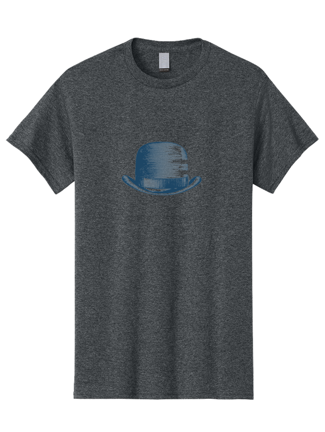Bowler-Hat Men'S Graphic Tee, 100% Cotton, Comfortable Casual Summer Wear, Machine Washable, Bowler Hat, Classic Fashion, Vintage Style, Gentleman'S Accessory, Luxury Hat, Iconic Design, Retro Charm Aae156