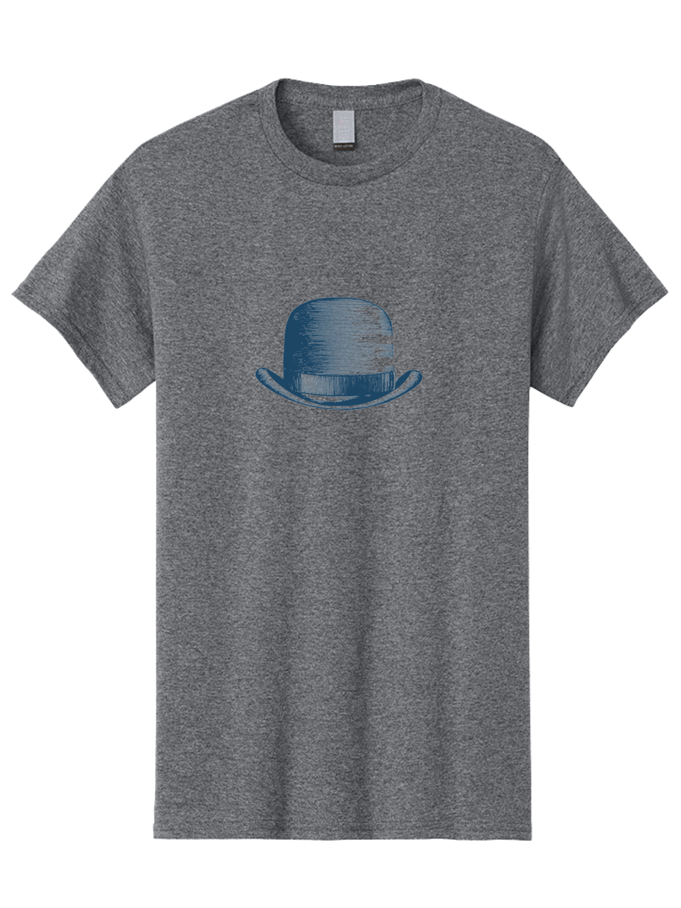 Bowler-Hat Men'S Graphic Tee, 100% Cotton, Comfortable Casual Summer Wear, Machine Washable, Bowler Hat, Classic Fashion, Vintage Style, Gentleman'S Accessory, Luxury Hat, Iconic Design, Retro Charm Aae156