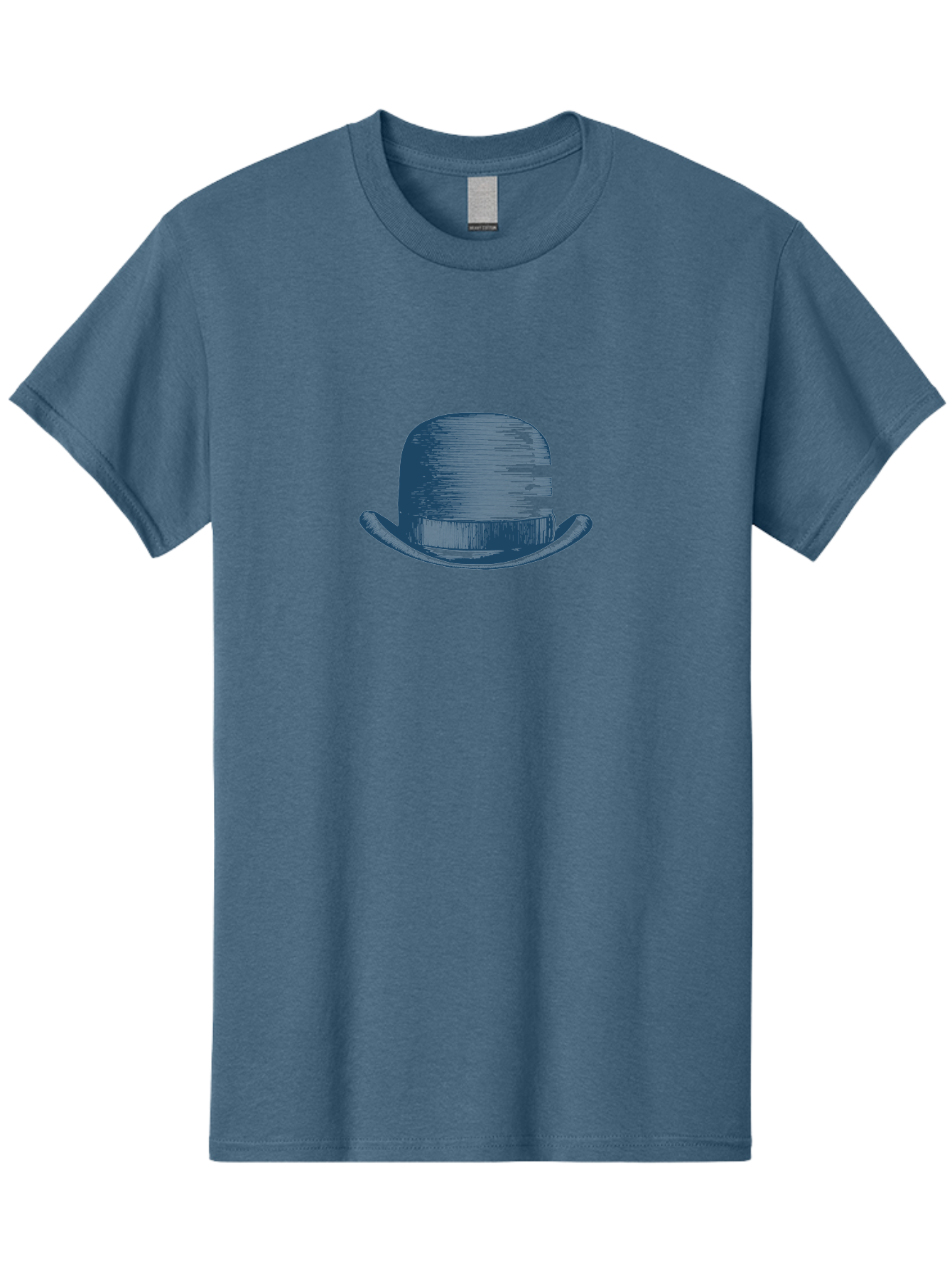 Bowler-Hat Men'S Graphic Tee, 100% Cotton, Comfortable Casual Summer Wear, Machine Washable, Bowler Hat, Classic Fashion, Vintage Style, Gentleman'S Accessory, Luxury Hat, Iconic Design, Retro Charm Aae156
