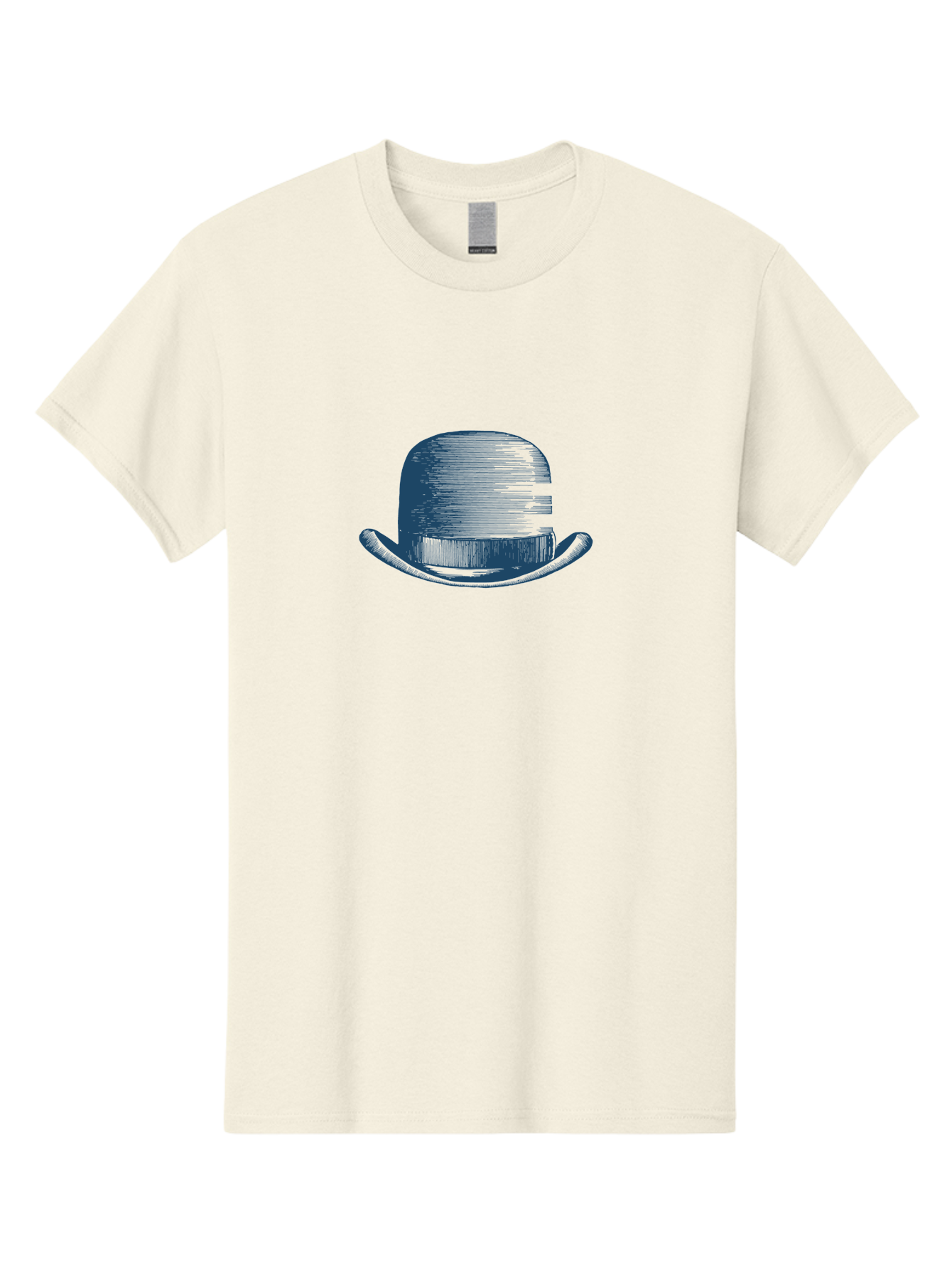 Bowler-Hat Men'S Graphic Tee, 100% Cotton, Comfortable Casual Summer Wear, Machine Washable, Bowler Hat, Classic Fashion, Vintage Style, Gentleman'S Accessory, Luxury Hat, Iconic Design, Retro Charm Aae156