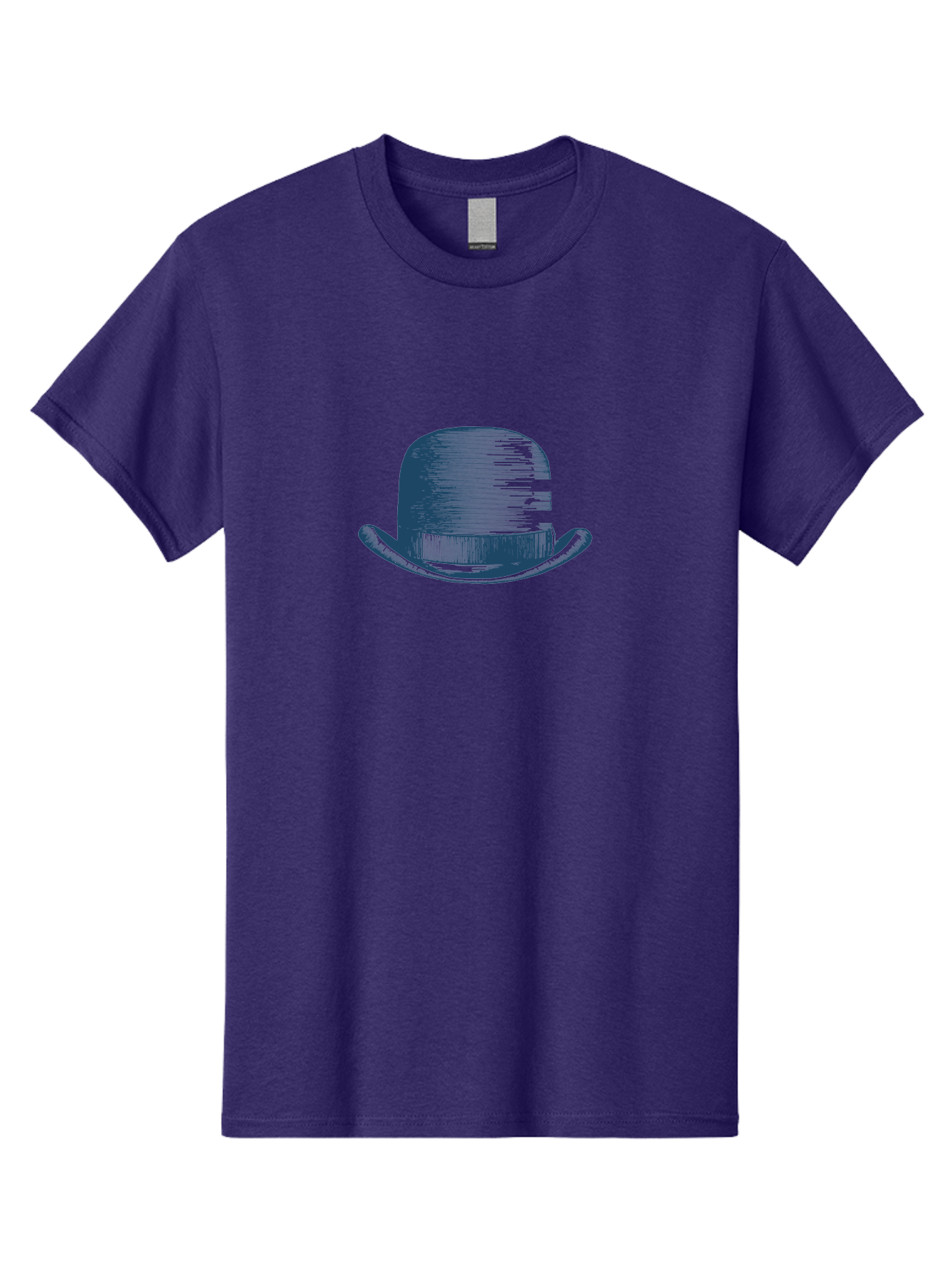 Bowler-Hat Men'S Graphic Tee, 100% Cotton, Comfortable Casual Summer Wear, Machine Washable, Bowler Hat, Classic Fashion, Vintage Style, Gentleman'S Accessory, Luxury Hat, Iconic Design, Retro Charm Aae156