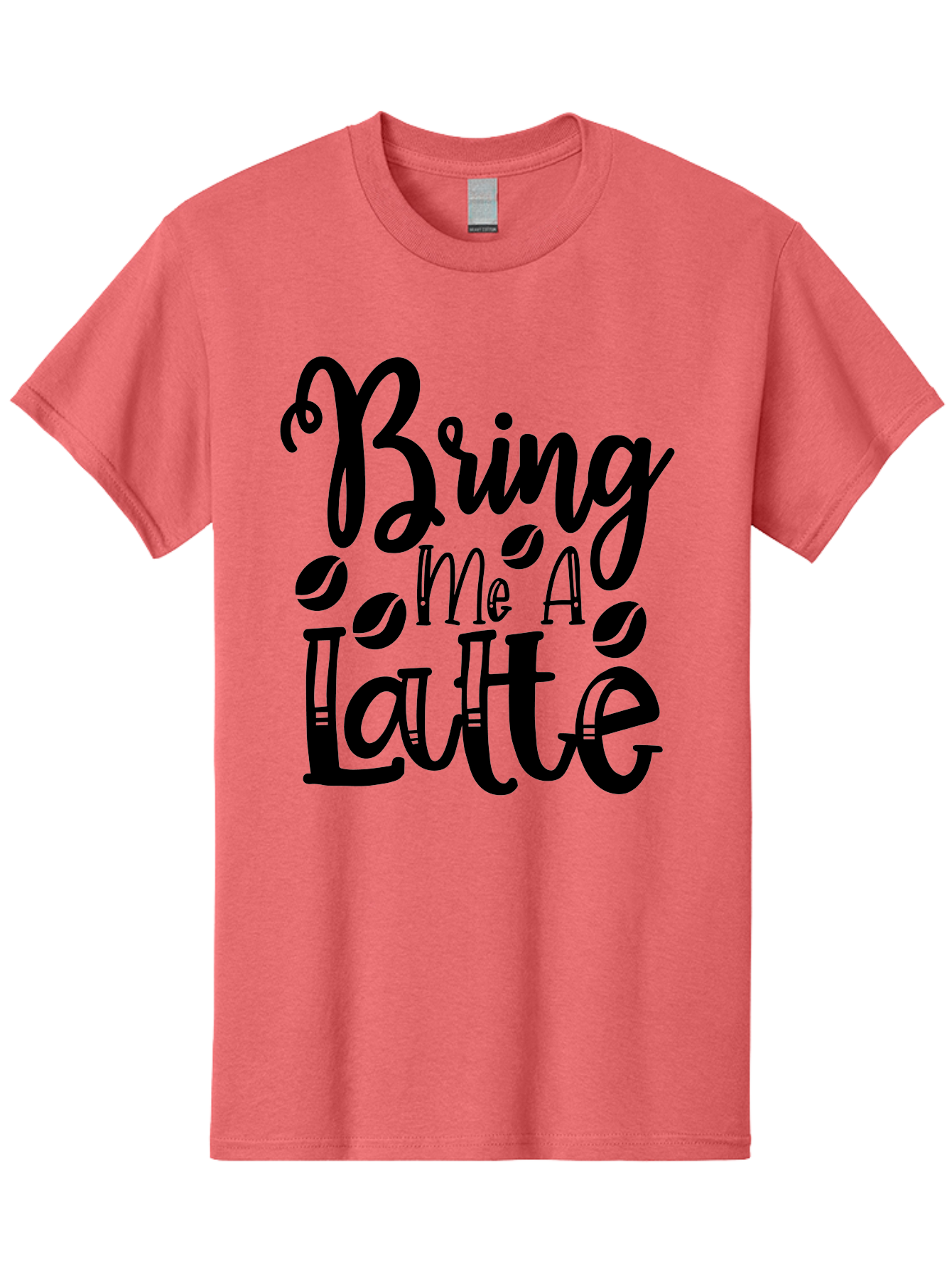 Bring Me A Latte Men'S Graphic Tee, 100% Cotton, Comfortable Casual Summer Wear, Machine Washable, Coffee Quotes, Latte Art, Coffee Lover, Caffeine Fix, Morning Coffee, Coffee Break, Coffee Beans, Latte Design Aae157