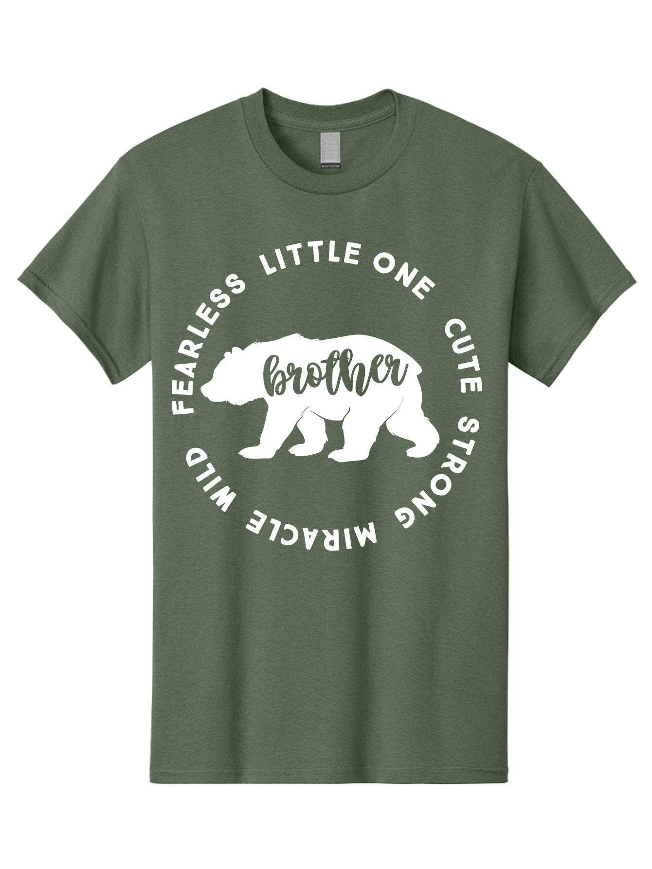 Brother Bear White Men'S Graphic Tee, 100% Cotton, Comfortable Casual Summer Wear, Machine Washable, Brother Bear, Bear Silhouette, Cute Brother, Wild Child, Miracle Boy, Fearless Kid, Strong Brother, Little One, Brother Bear Graphics, Aae158