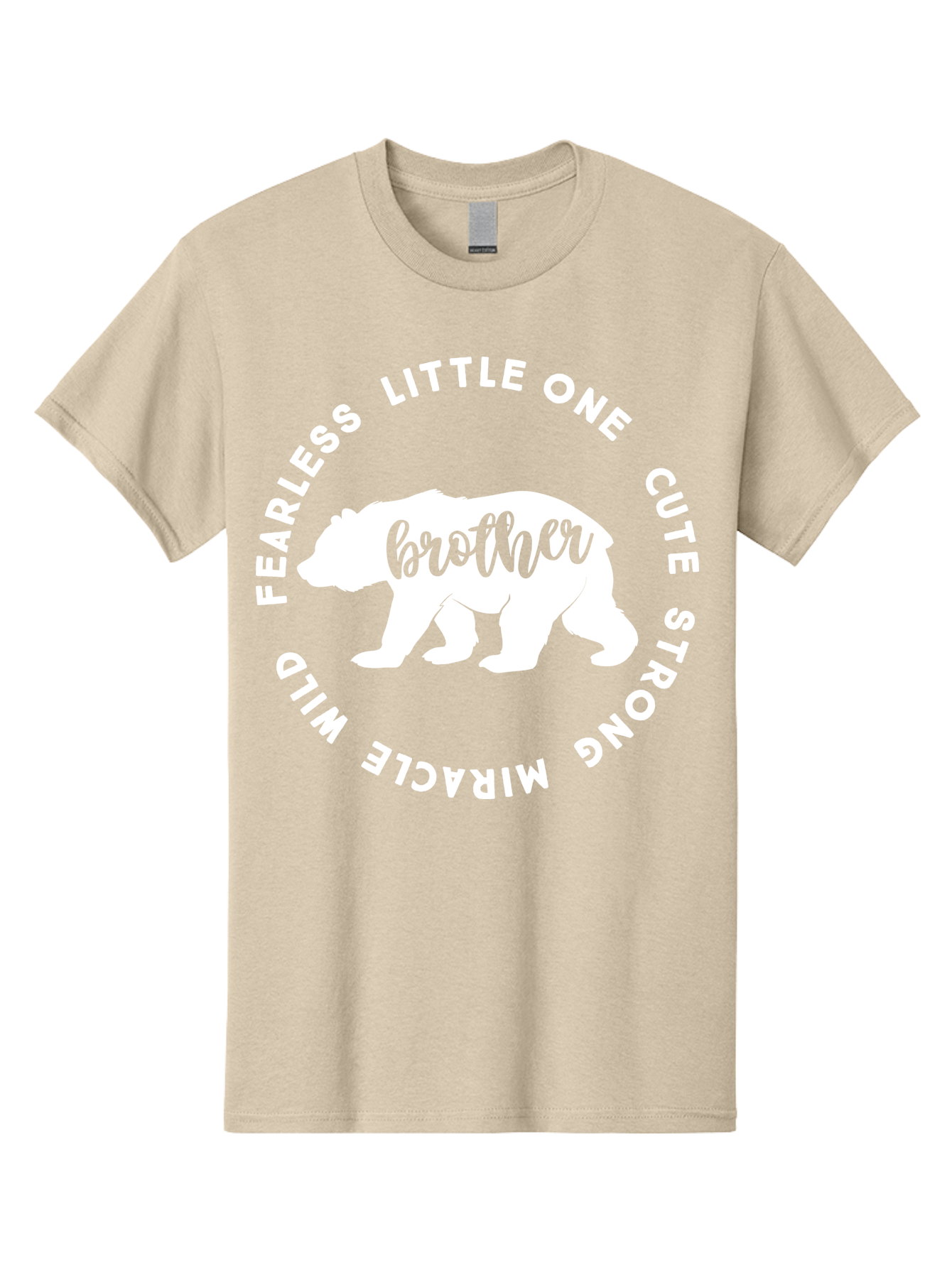 Brother Bear White Men'S Graphic Tee, 100% Cotton, Comfortable Casual Summer Wear, Machine Washable, Brother Bear, Bear Silhouette, Cute Brother, Wild Child, Miracle Boy, Fearless Kid, Strong Brother, Little One, Brother Bear Graphics, Aae158