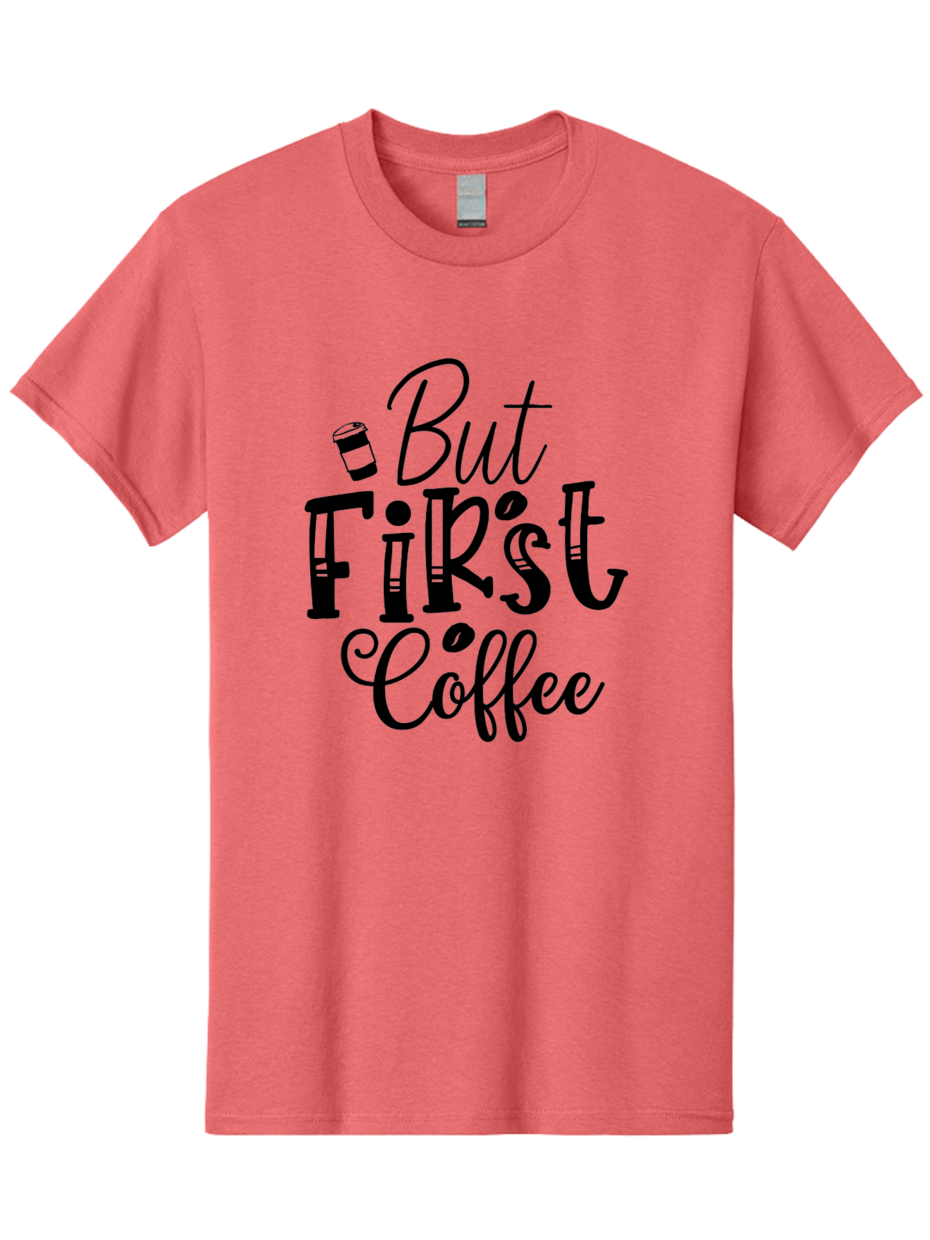 But First Coffee Men'S Graphic Tee, 100% Cotton, Comfortable Casual Summer Wear, Machine Washable, Coffee Lover, Morning Motivation, Caffeine Fix, Daily Grind, Coffee Culture, Coffee Quotes, Funny Sayings Aae163