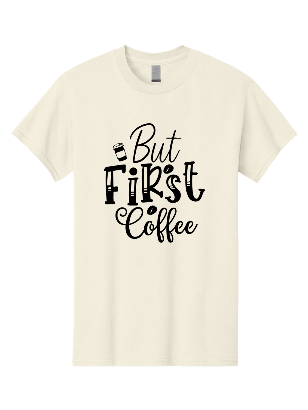 But First Coffee Men'S Graphic Tee, 100% Cotton, Comfortable Casual Summer Wear, Machine Washable, Coffee Lover, Morning Motivation, Caffeine Fix, Daily Grind, Coffee Culture, Coffee Quotes, Funny Sayings Aae163