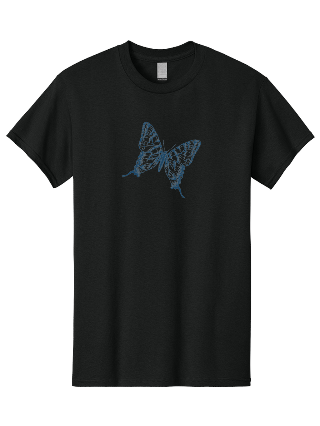 Butterfly Men'S Graphic Tee, 100% Cotton, Comfortable Casual Summer Wear, Machine Washable, Swallowtail Butterfly, Detailed Illustration, Delicate Wings, Intricate Patterns, Ornate Design, Fragile Beauty, Insect Art, Wingspan, Aae164