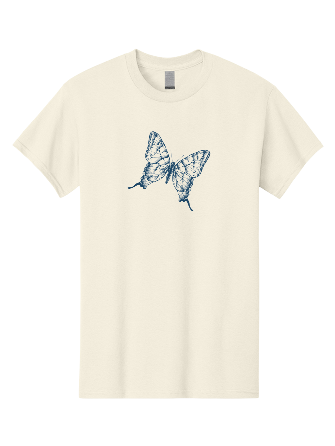 Butterfly Men'S Graphic Tee, 100% Cotton, Comfortable Casual Summer Wear, Machine Washable, Swallowtail Butterfly, Detailed Illustration, Delicate Wings, Intricate Patterns, Ornate Design, Fragile Beauty, Insect Art, Wingspan, Aae164