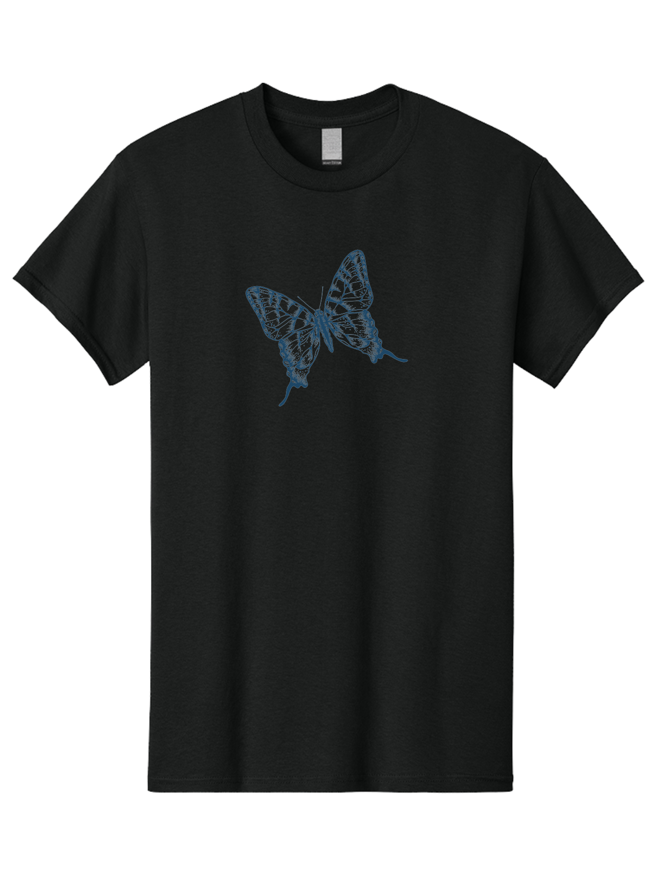 Butterfly 2 Men'S Graphic Tee, 100% Cotton, Comfortable Casual Summer Wear, Machine Washable, Butterfly With Transparent Wings, Intricate Details, Delicate Patterns, Abstract Design, Artistic Expression, Fragile Beauty, Aae165