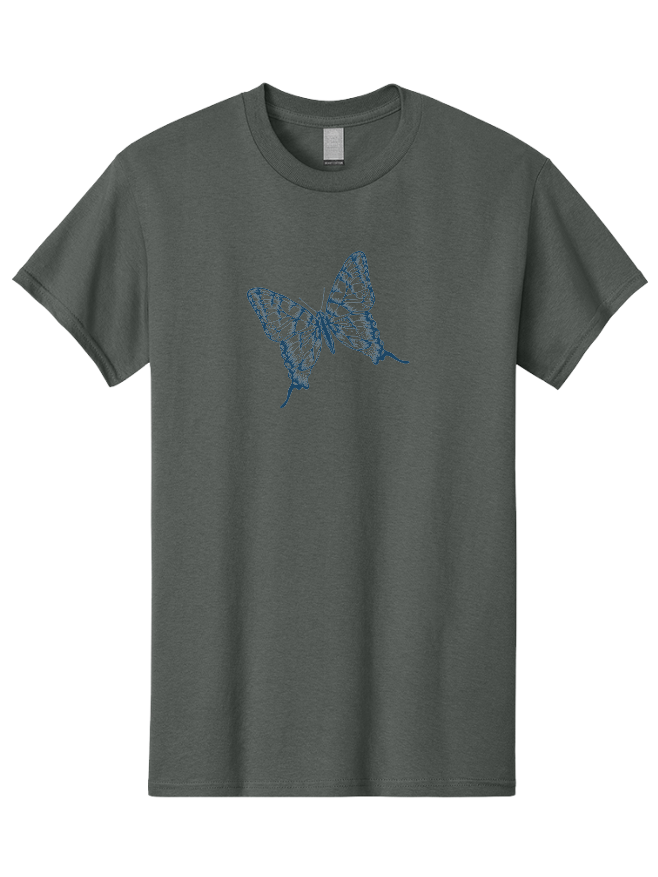 Butterfly 2 Men'S Graphic Tee, 100% Cotton, Comfortable Casual Summer Wear, Machine Washable, Butterfly With Transparent Wings, Intricate Details, Delicate Patterns, Abstract Design, Artistic Expression, Fragile Beauty, Aae165