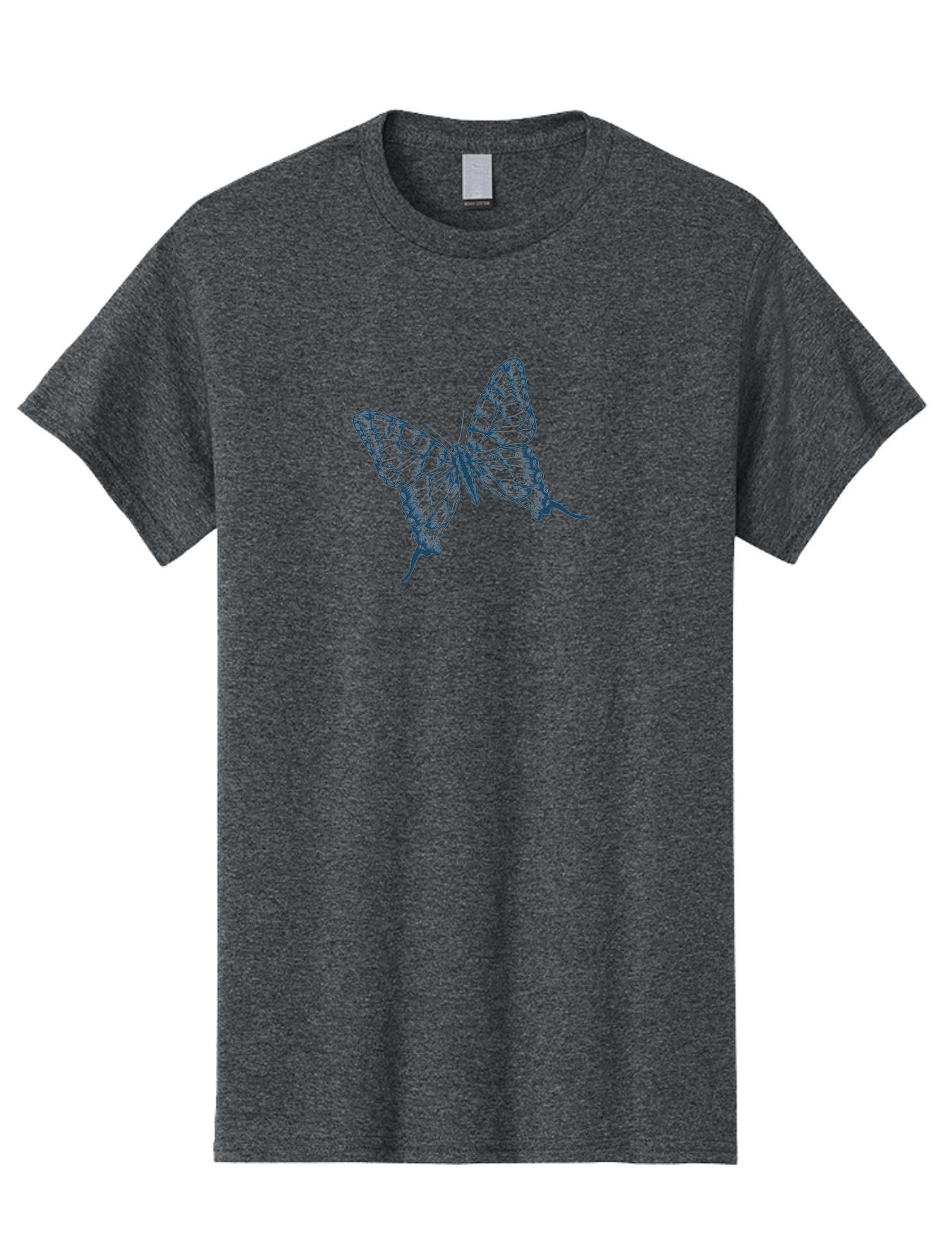 Butterfly 2 Men'S Graphic Tee, 100% Cotton, Comfortable Casual Summer Wear, Machine Washable, Butterfly With Transparent Wings, Intricate Details, Delicate Patterns, Abstract Design, Artistic Expression, Fragile Beauty, Aae165