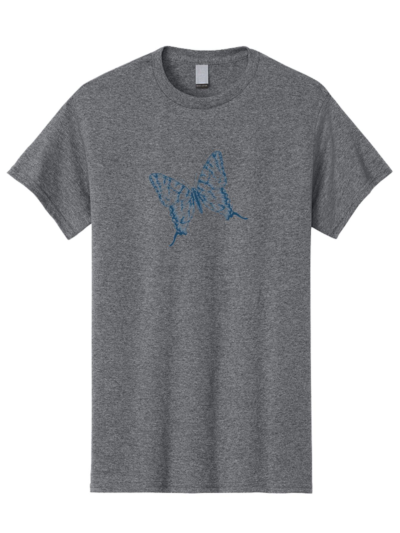 Butterfly 2 Men'S Graphic Tee, 100% Cotton, Comfortable Casual Summer Wear, Machine Washable, Butterfly With Transparent Wings, Intricate Details, Delicate Patterns, Abstract Design, Artistic Expression, Fragile Beauty, Aae165