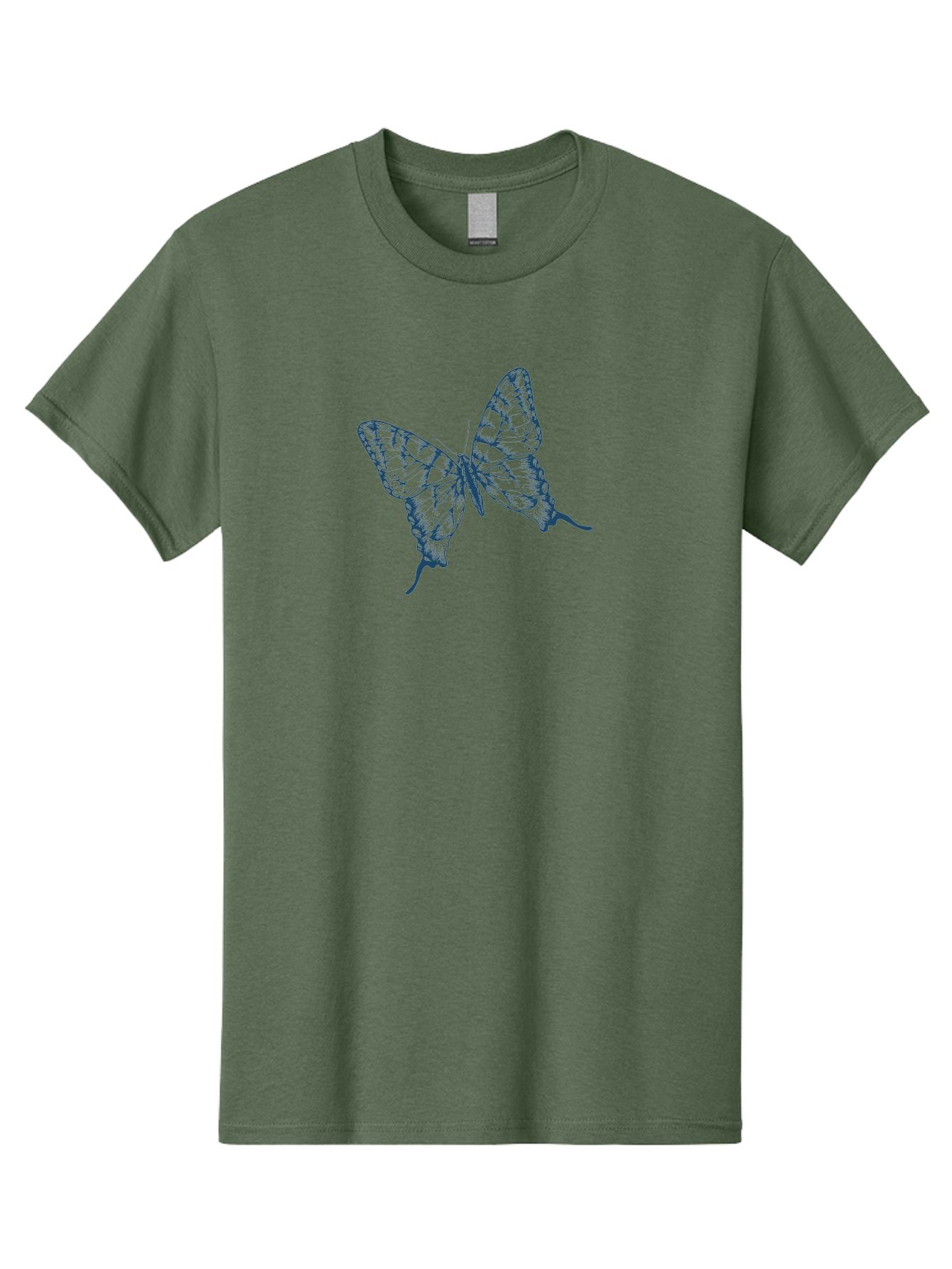 Butterfly 2 Men'S Graphic Tee, 100% Cotton, Comfortable Casual Summer Wear, Machine Washable, Butterfly With Transparent Wings, Intricate Details, Delicate Patterns, Abstract Design, Artistic Expression, Fragile Beauty, Aae165