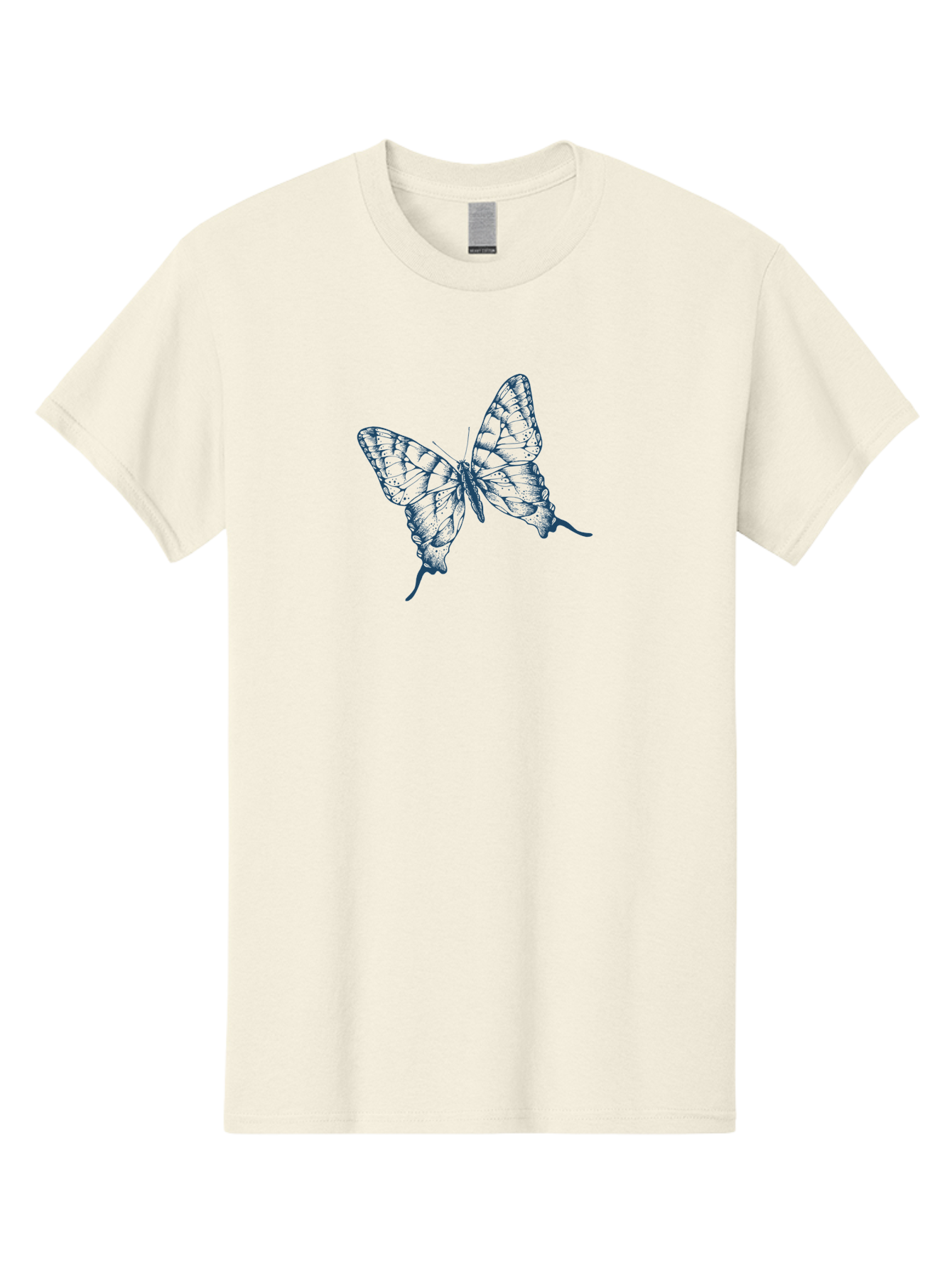 Butterfly 2 Men'S Graphic Tee, 100% Cotton, Comfortable Casual Summer Wear, Machine Washable, Butterfly With Transparent Wings, Intricate Details, Delicate Patterns, Abstract Design, Artistic Expression, Fragile Beauty, Aae165