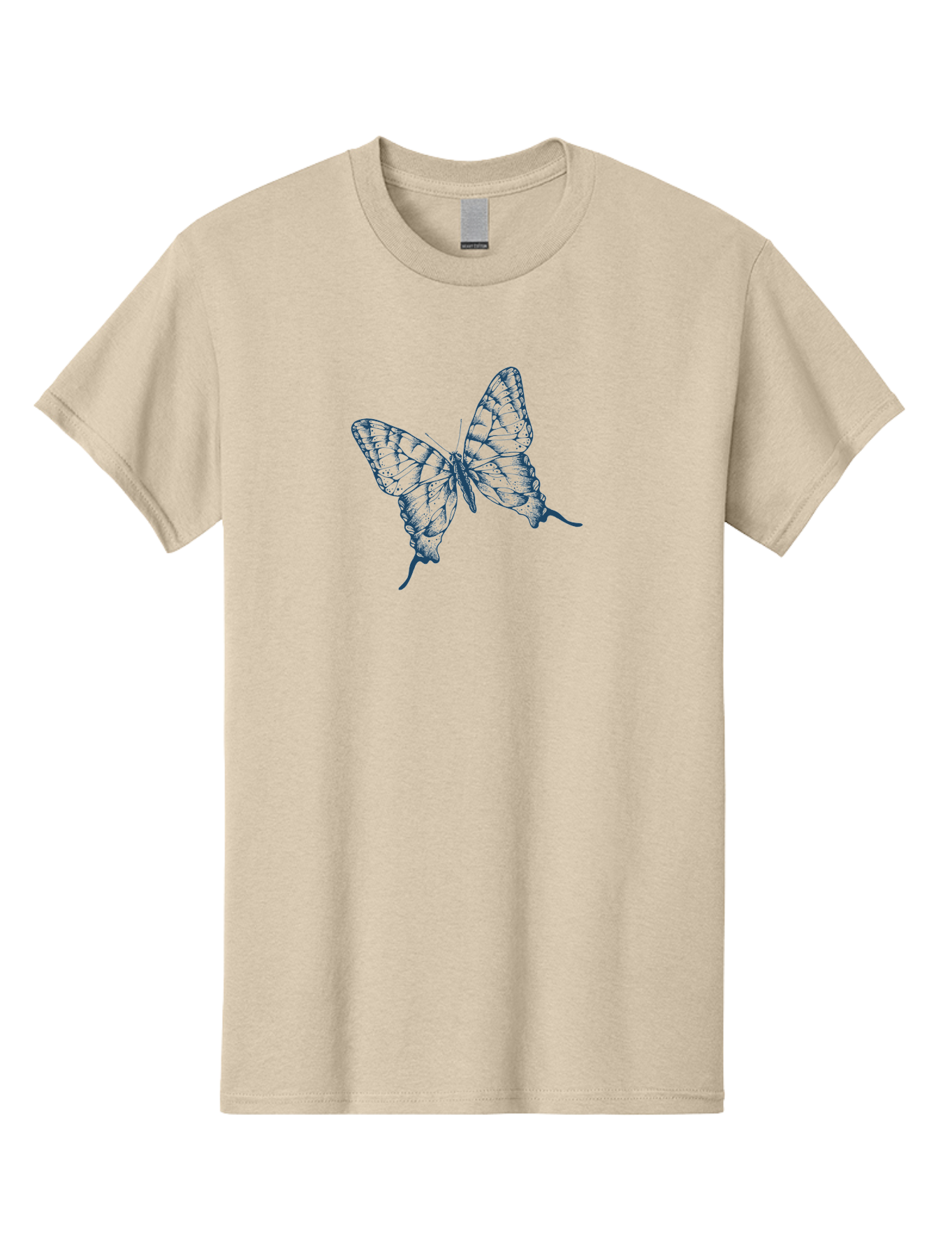 Butterfly 2 Men'S Graphic Tee, 100% Cotton, Comfortable Casual Summer Wear, Machine Washable, Butterfly With Transparent Wings, Intricate Details, Delicate Patterns, Abstract Design, Artistic Expression, Fragile Beauty, Aae165