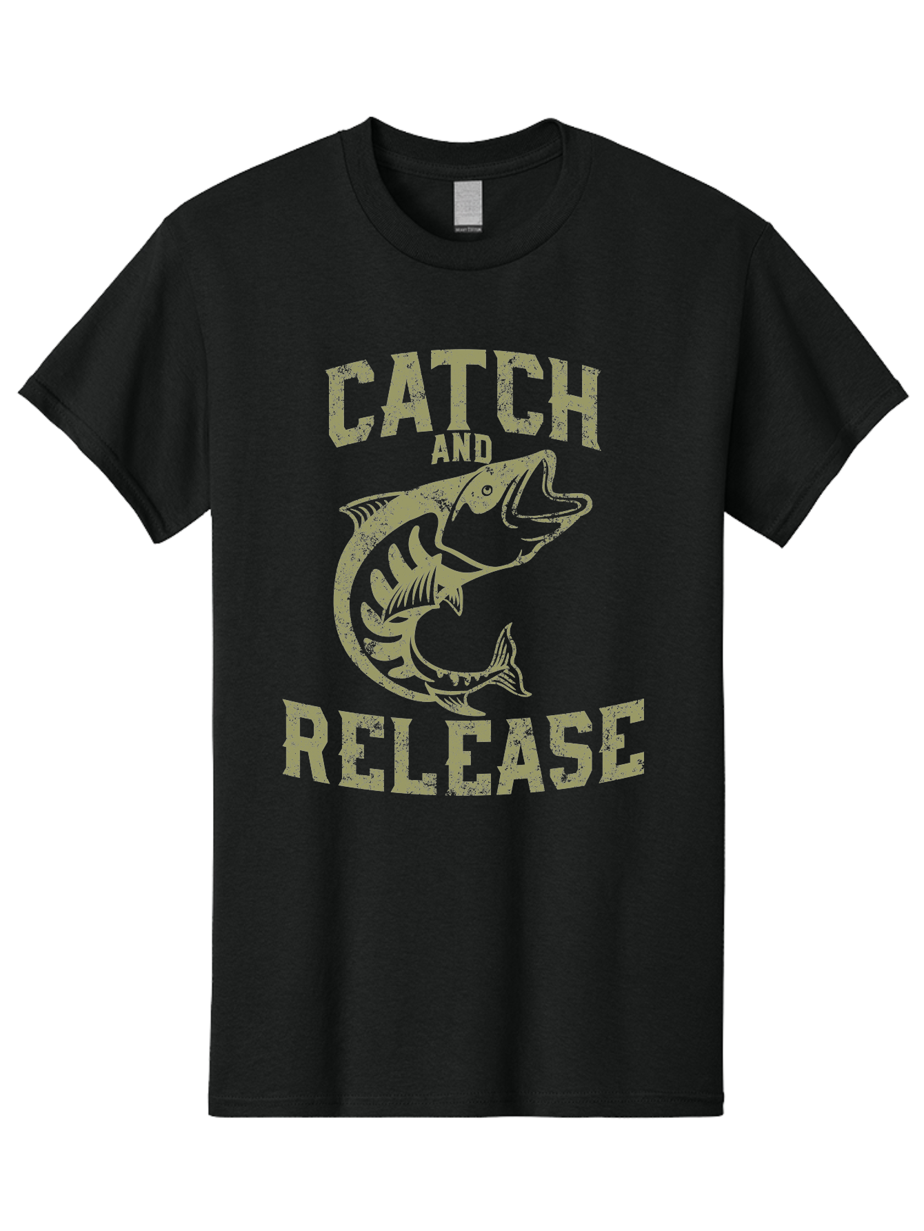 Catch And Release -Men Men'S Graphic Tee, 100% Cotton, Comfortable Casual Summer Wear, Machine Washable, Fishing, Outdoor Activity, Conservation Effort, Recreational Fishing, Catch And Release, Fish Illustration, Nature Preservation Aae169
