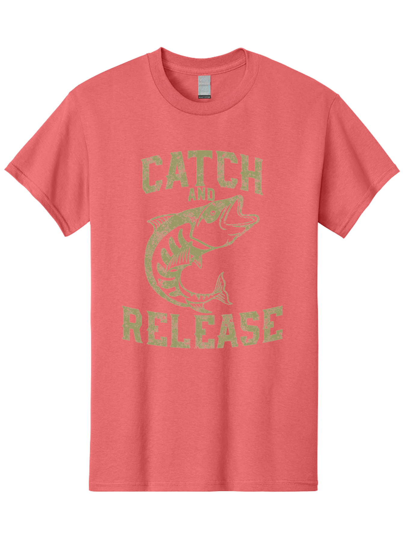 Catch And Release -Men Men'S Graphic Tee, 100% Cotton, Comfortable Casual Summer Wear, Machine Washable, Fishing, Outdoor Activity, Conservation Effort, Recreational Fishing, Catch And Release, Fish Illustration, Nature Preservation Aae169