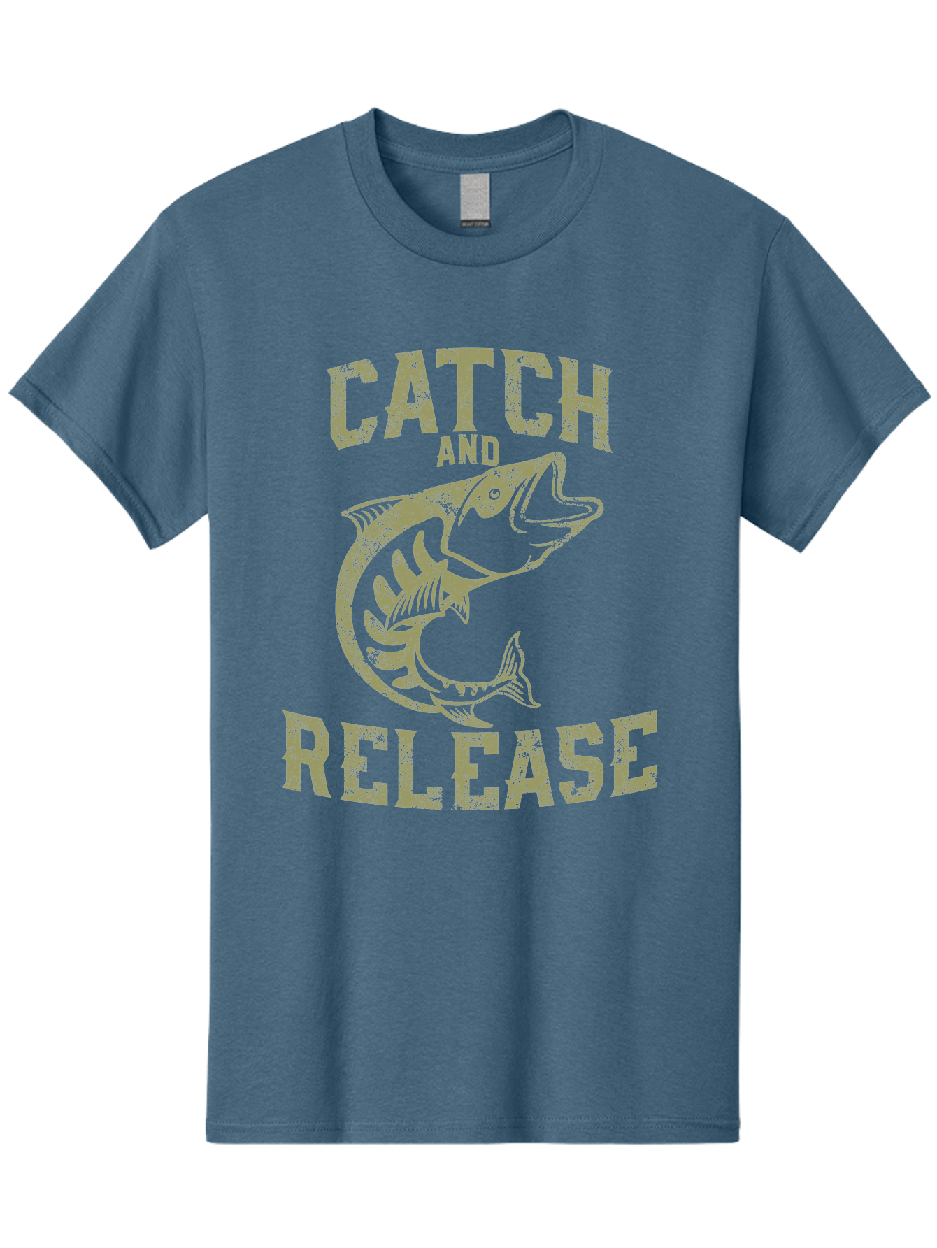 Catch And Release -Men Men'S Graphic Tee, 100% Cotton, Comfortable Casual Summer Wear, Machine Washable, Fishing, Outdoor Activity, Conservation Effort, Recreational Fishing, Catch And Release, Fish Illustration, Nature Preservation Aae169