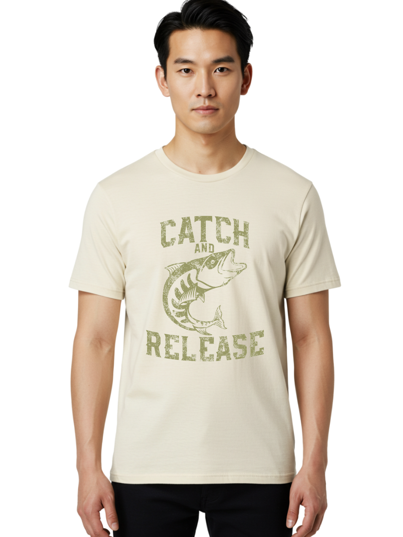 Catch And Release -Men Men'S Graphic Tee, 100% Cotton, Comfortable Casual Summer Wear, Machine Washable, Fishing, Outdoor Activity, Conservation Effort, Recreational Fishing, Catch And Release, Fish Illustration, Nature Preservation Aae169