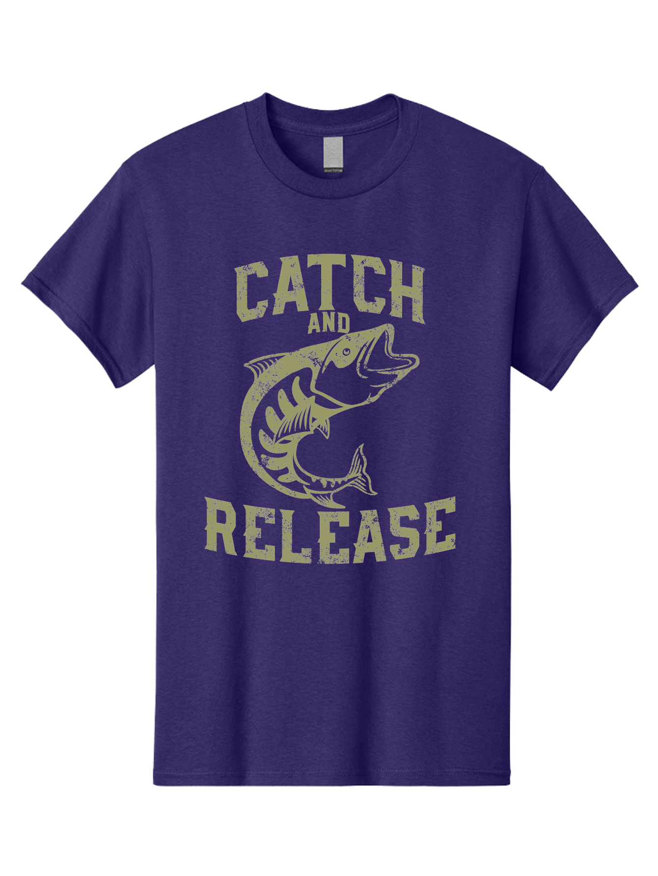 Catch And Release -Men Men'S Graphic Tee, 100% Cotton, Comfortable Casual Summer Wear, Machine Washable, Fishing, Outdoor Activity, Conservation Effort, Recreational Fishing, Catch And Release, Fish Illustration, Nature Preservation Aae169