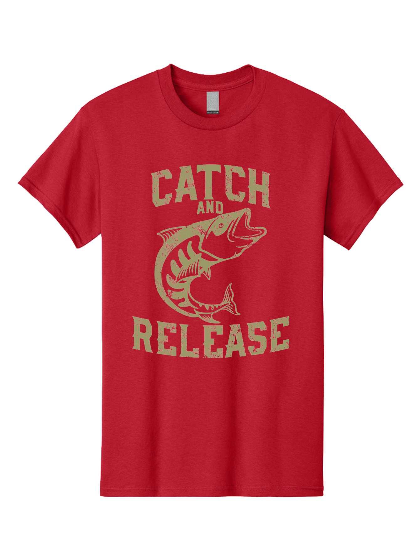 Catch And Release -Men Men'S Graphic Tee, 100% Cotton, Comfortable Casual Summer Wear, Machine Washable, Fishing, Outdoor Activity, Conservation Effort, Recreational Fishing, Catch And Release, Fish Illustration, Nature Preservation Aae169