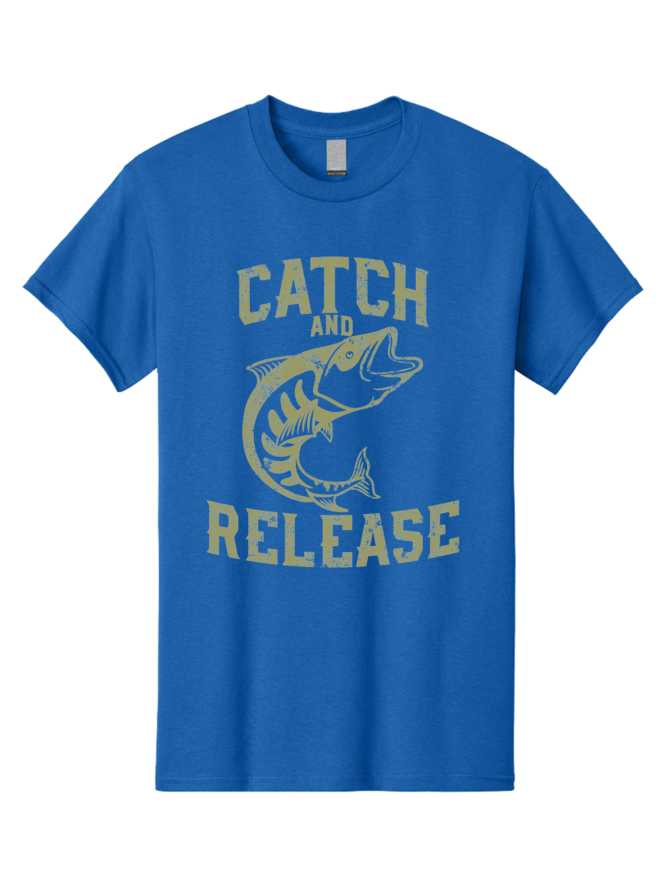 Catch And Release -Men Men'S Graphic Tee, 100% Cotton, Comfortable Casual Summer Wear, Machine Washable, Fishing, Outdoor Activity, Conservation Effort, Recreational Fishing, Catch And Release, Fish Illustration, Nature Preservation Aae169