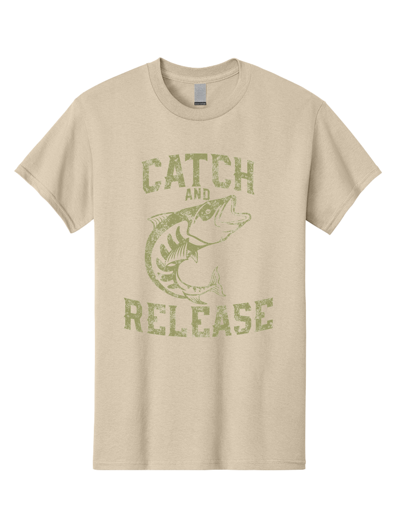 Catch And Release -Men Men'S Graphic Tee, 100% Cotton, Comfortable Casual Summer Wear, Machine Washable, Fishing, Outdoor Activity, Conservation Effort, Recreational Fishing, Catch And Release, Fish Illustration, Nature Preservation Aae169