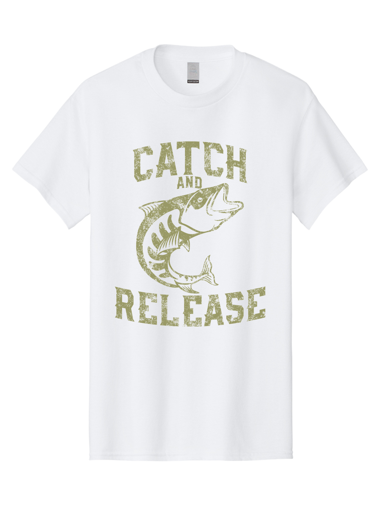 Catch And Release -Men Men'S Graphic Tee, 100% Cotton, Comfortable Casual Summer Wear, Machine Washable, Fishing, Outdoor Activity, Conservation Effort, Recreational Fishing, Catch And Release, Fish Illustration, Nature Preservation Aae169