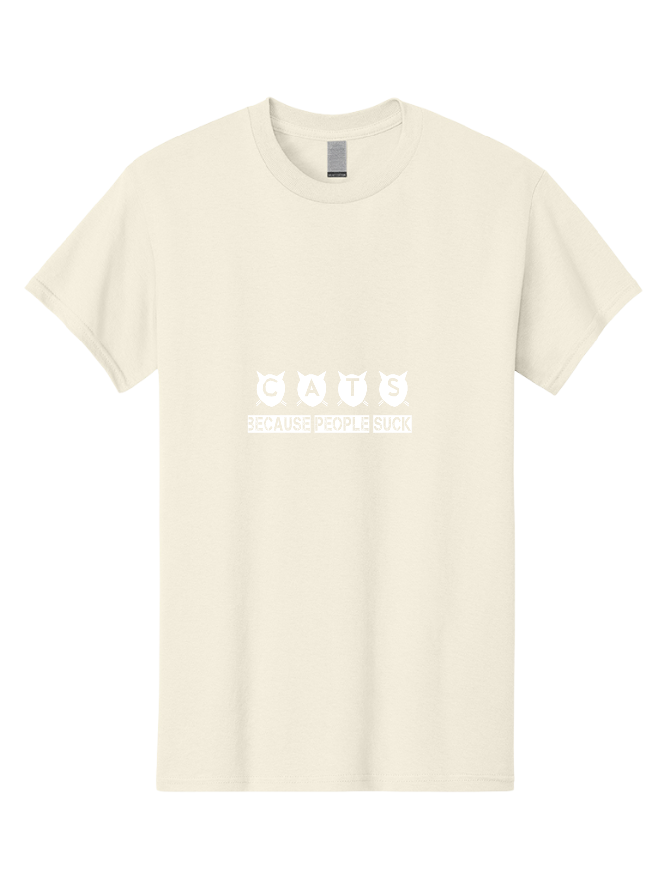 Cats Because People Suck Men'S Graphic Tee, 100% Cotton, Comfortable Casual Summer Wear, Machine Washable, Funny Cat Lovers, Sarcastic Cat Quotes, Cat Humor, Cat Memes, Cat Lovers Gift, Feline Friends, Cat Joke, Sassy Cat Aae170