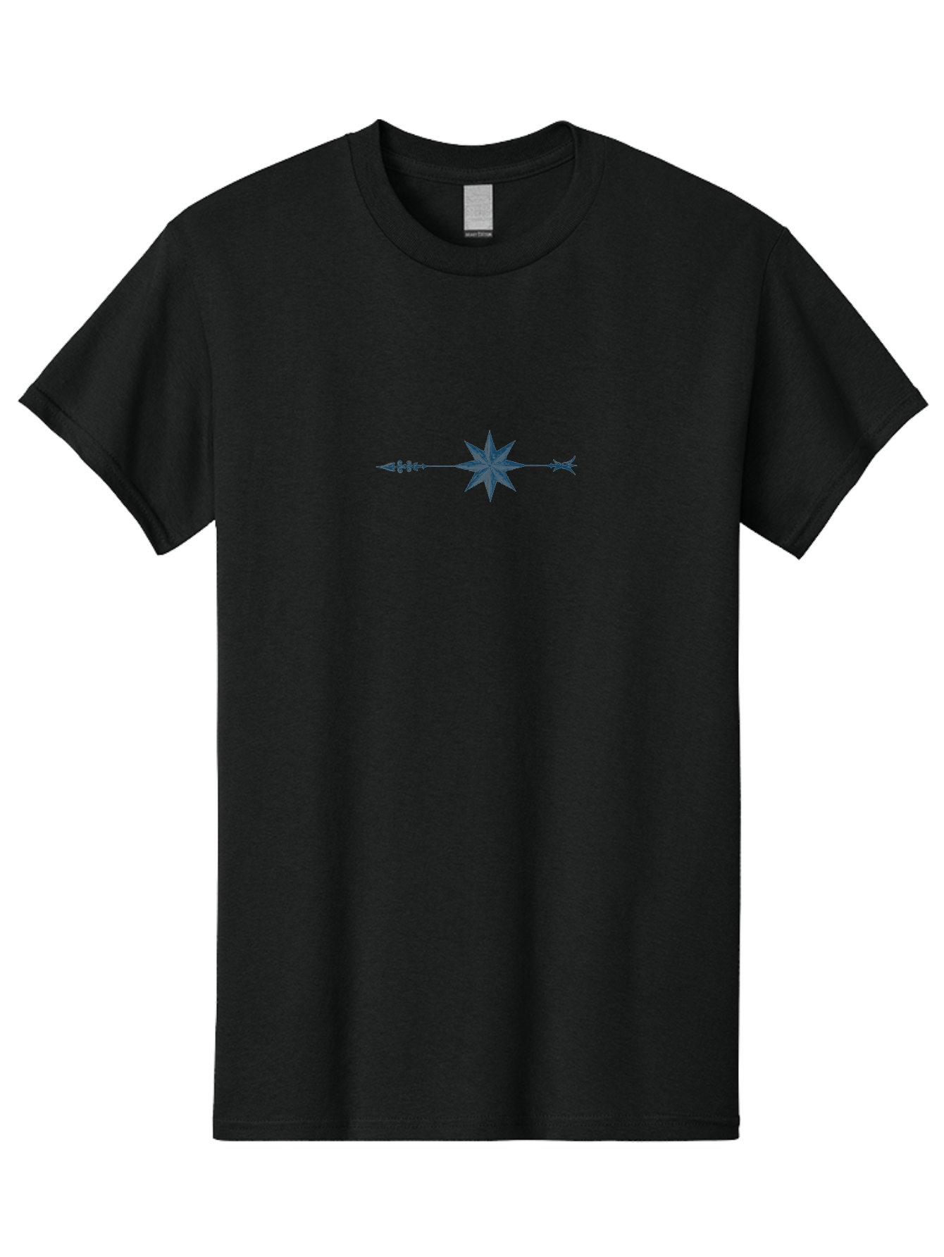 Celestial Pathway Men'S Graphic Tee, 100% Cotton, Comfortable Casual Summer Wear, Machine Washable, Geometric Pattern, Star Shape, Symmetrical Design, Floral Elements, Abstract Art, Decorative Motif, Minimalist Style Aae173