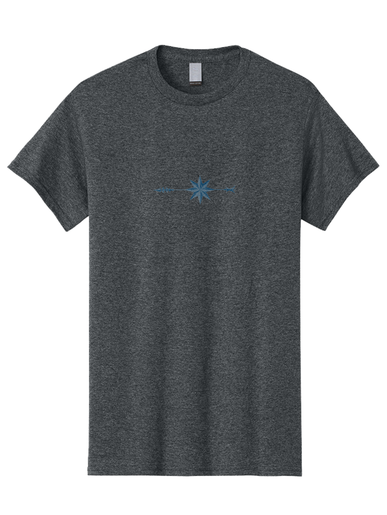Celestial Pathway Men'S Graphic Tee, 100% Cotton, Comfortable Casual Summer Wear, Machine Washable, Geometric Pattern, Star Shape, Symmetrical Design, Floral Elements, Abstract Art, Decorative Motif, Minimalist Style Aae173