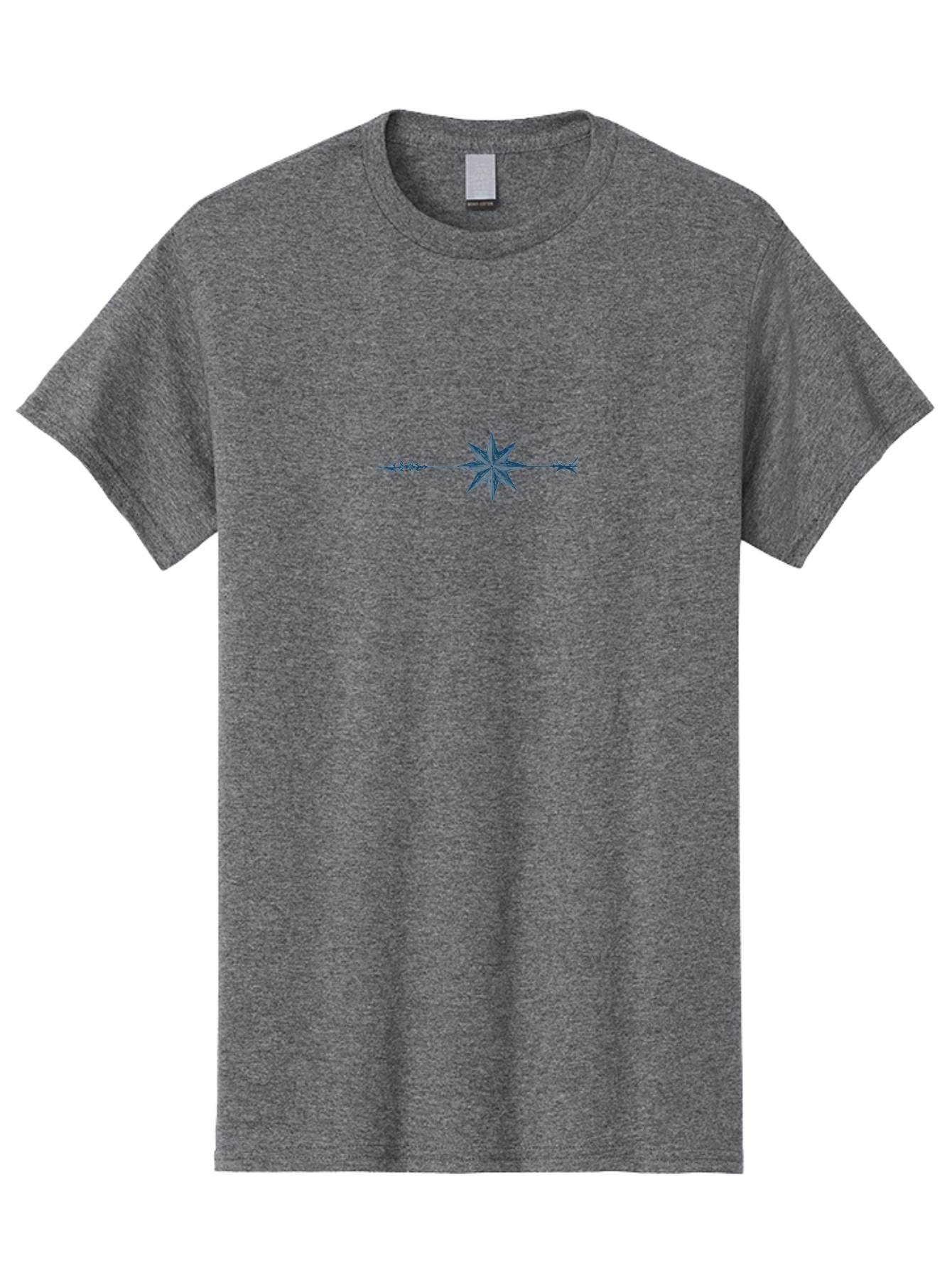 Celestial Pathway Men'S Graphic Tee, 100% Cotton, Comfortable Casual Summer Wear, Machine Washable, Geometric Pattern, Star Shape, Symmetrical Design, Floral Elements, Abstract Art, Decorative Motif, Minimalist Style Aae173