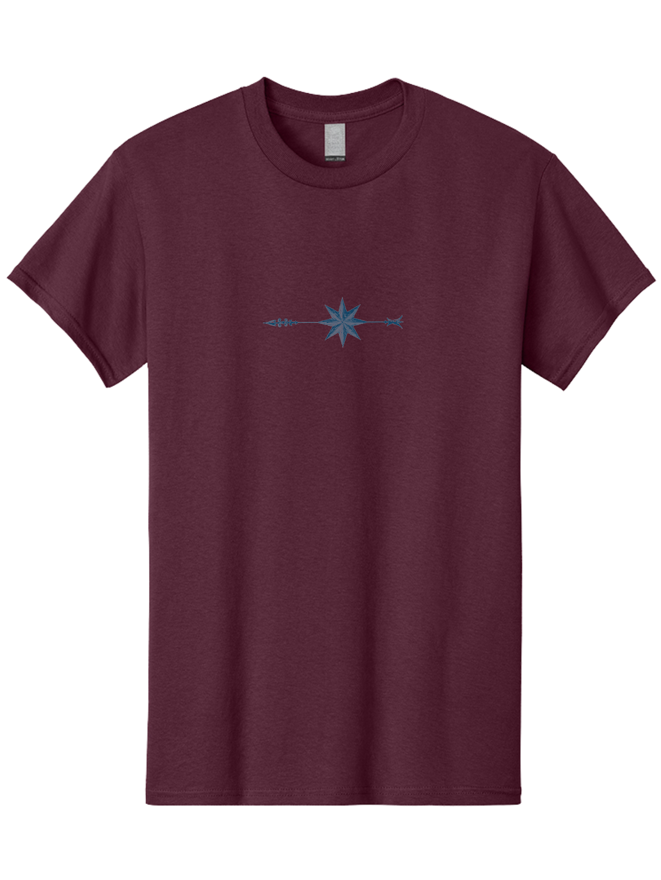 Celestial Pathway Men'S Graphic Tee, 100% Cotton, Comfortable Casual Summer Wear, Machine Washable, Geometric Pattern, Star Shape, Symmetrical Design, Floral Elements, Abstract Art, Decorative Motif, Minimalist Style Aae173