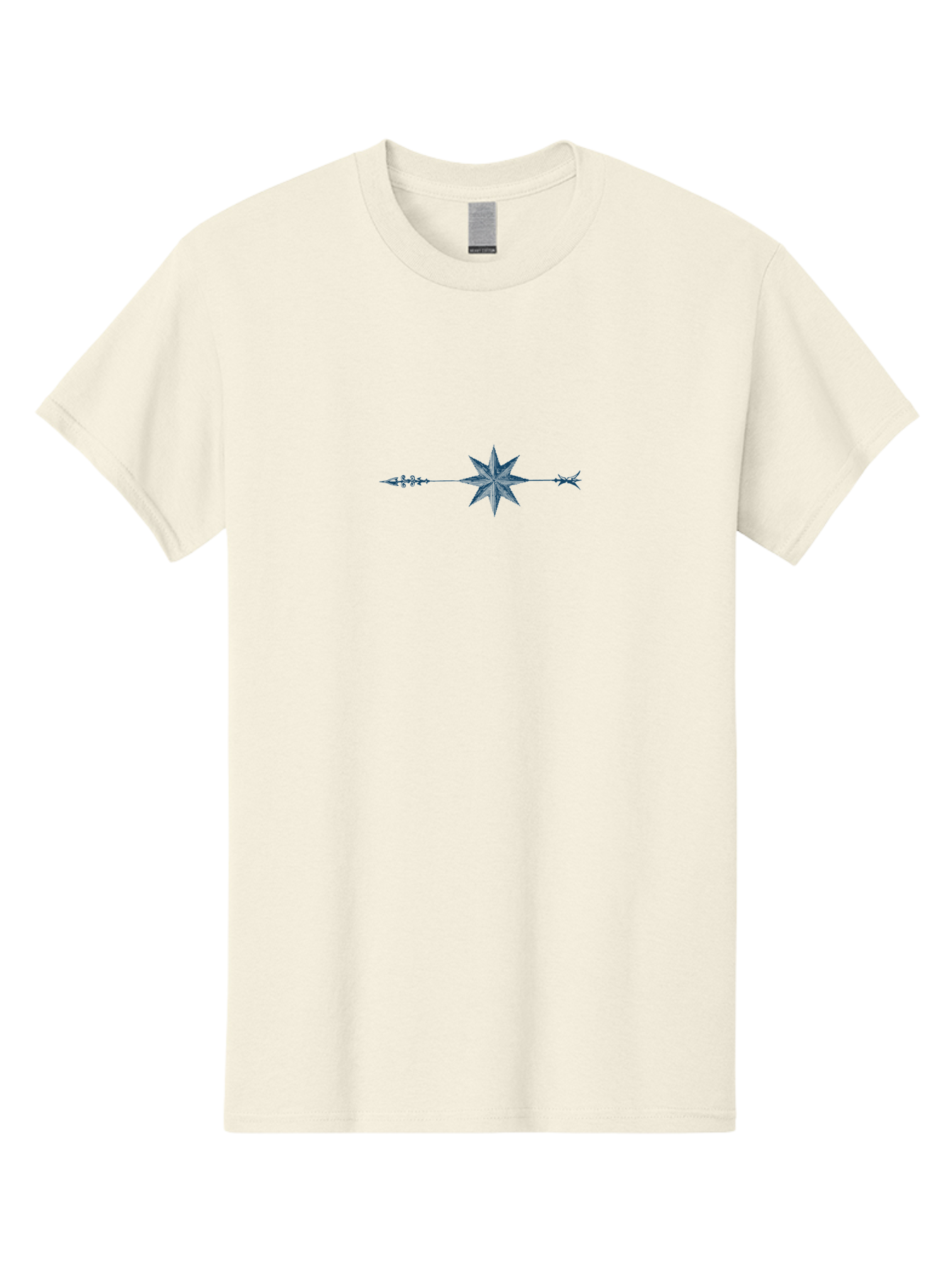 Celestial Pathway Men'S Graphic Tee, 100% Cotton, Comfortable Casual Summer Wear, Machine Washable, Geometric Pattern, Star Shape, Symmetrical Design, Floral Elements, Abstract Art, Decorative Motif, Minimalist Style Aae173