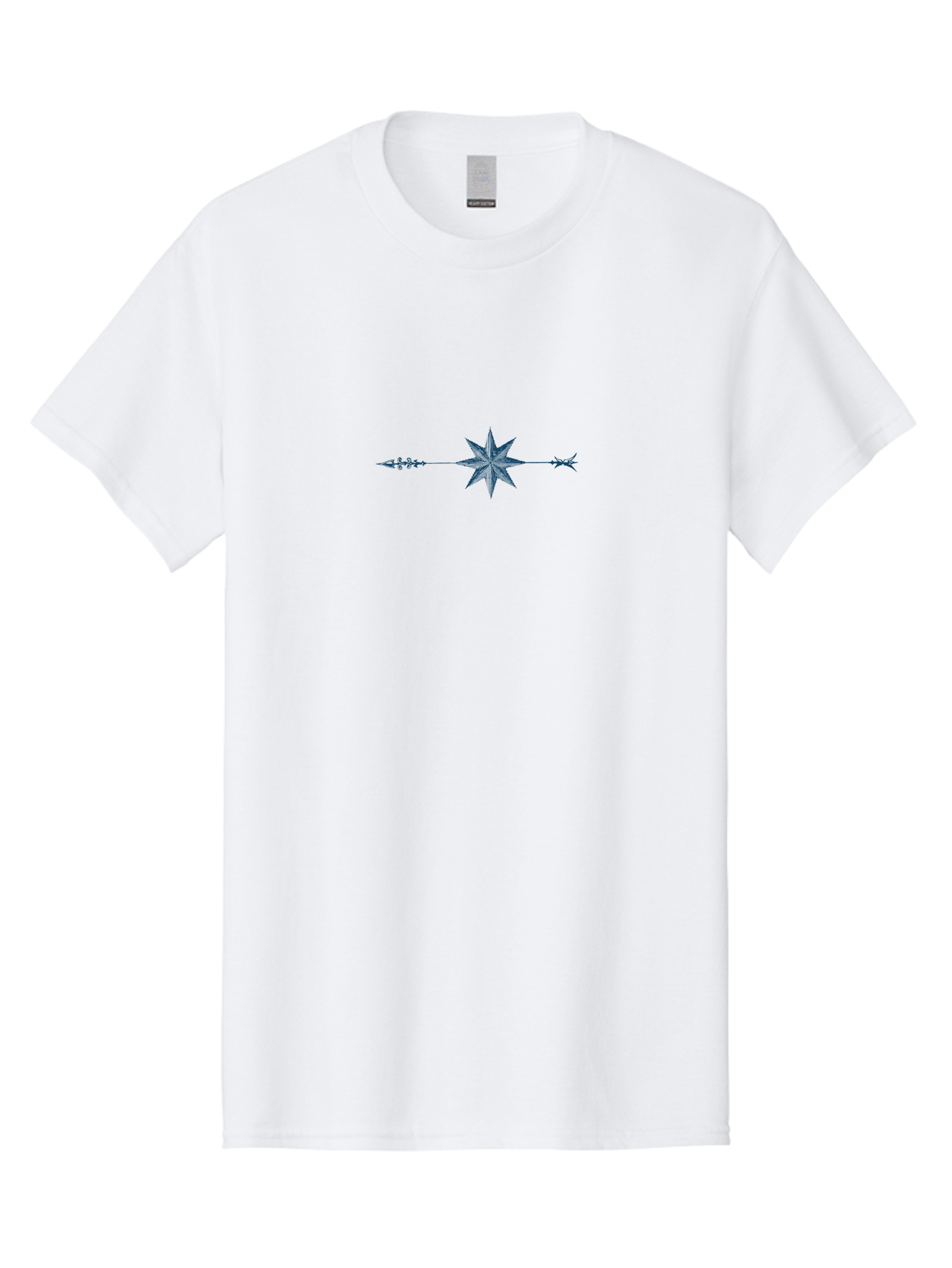 Celestial Pathway Men'S Graphic Tee, 100% Cotton, Comfortable Casual Summer Wear, Machine Washable, Geometric Pattern, Star Shape, Symmetrical Design, Floral Elements, Abstract Art, Decorative Motif, Minimalist Style Aae173