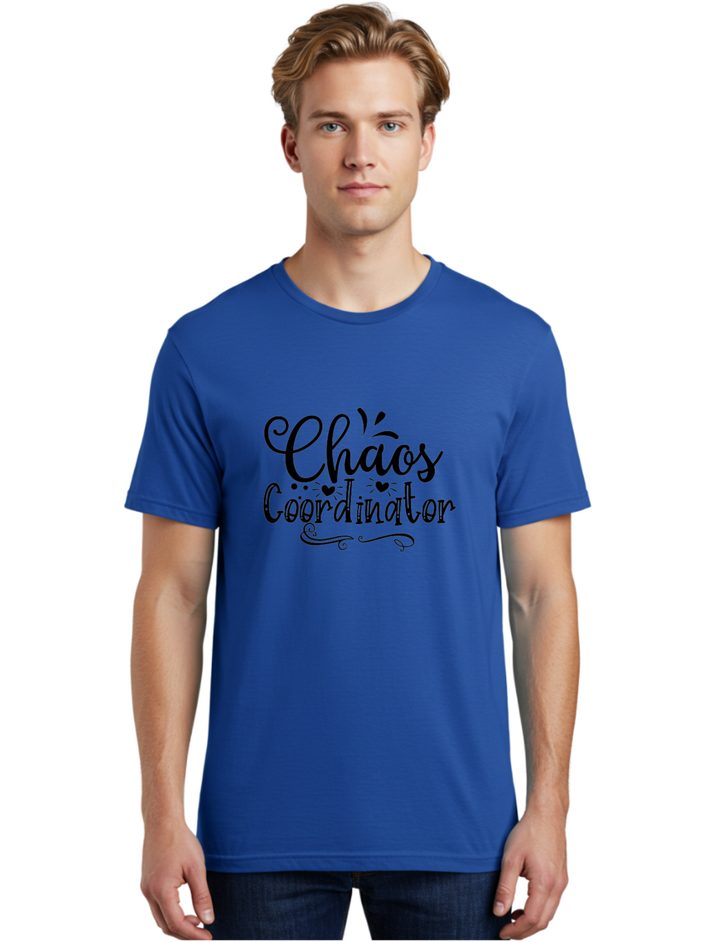 Chaos Coordinator Men'S Graphic Tee, 100% Cotton, Comfortable Casual Summer Wear, Machine Washable, Chaos Coordinator, Funny Titles, Quirky Humor, Office Humor, Workplace Designations, Creative Job Titles, Humorous Work, Unique Roles, Aae176