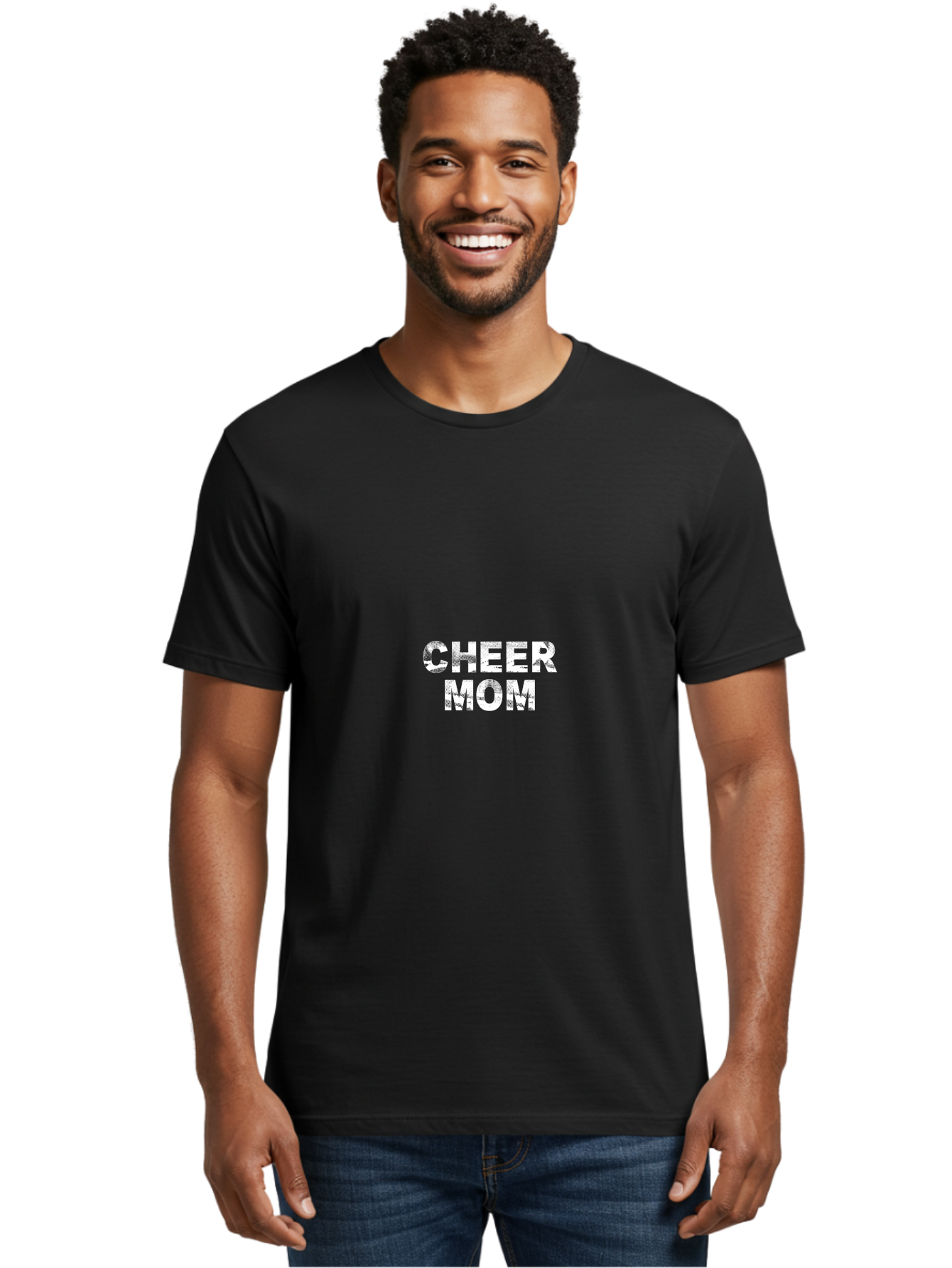 Cheer Mom Men'S Graphic Tee, 100% Cotton, Comfortable Casual Summer Wear, Machine Washable, Cheer Mom, Cheerleading, Mom Life, Sports Mom, Cheerleading Mom, Proud Mom, Competitive Spirit, Team Spirit Aae179