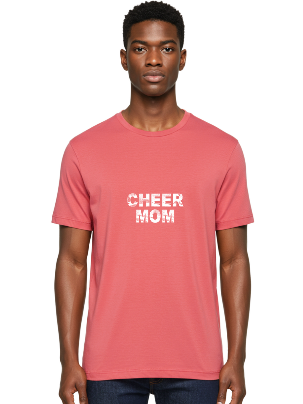 Cheer Mom Men'S Graphic Tee, 100% Cotton, Comfortable Casual Summer Wear, Machine Washable, Cheer Mom, Cheerleading, Mom Life, Sports Mom, Cheerleading Mom, Proud Mom, Competitive Spirit, Team Spirit Aae179