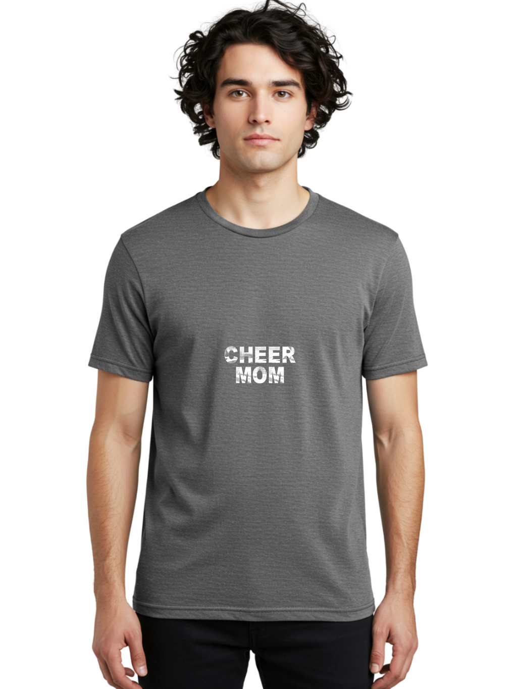 Cheer Mom Men'S Graphic Tee, 100% Cotton, Comfortable Casual Summer Wear, Machine Washable, Cheer Mom, Cheerleading, Mom Life, Sports Mom, Cheerleading Mom, Proud Mom, Competitive Spirit, Team Spirit Aae179